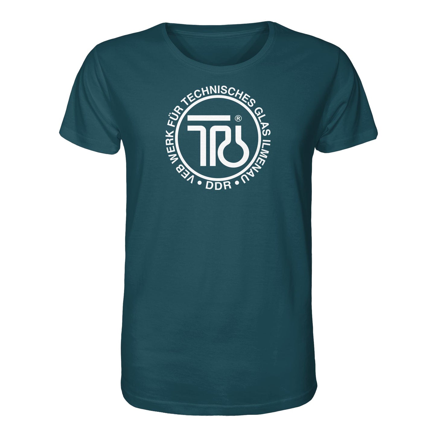 DDR Ostalgie Bio-Shirt Unisex • VEB WERK FÜR TECHNISCHES GLAS ILMENAU