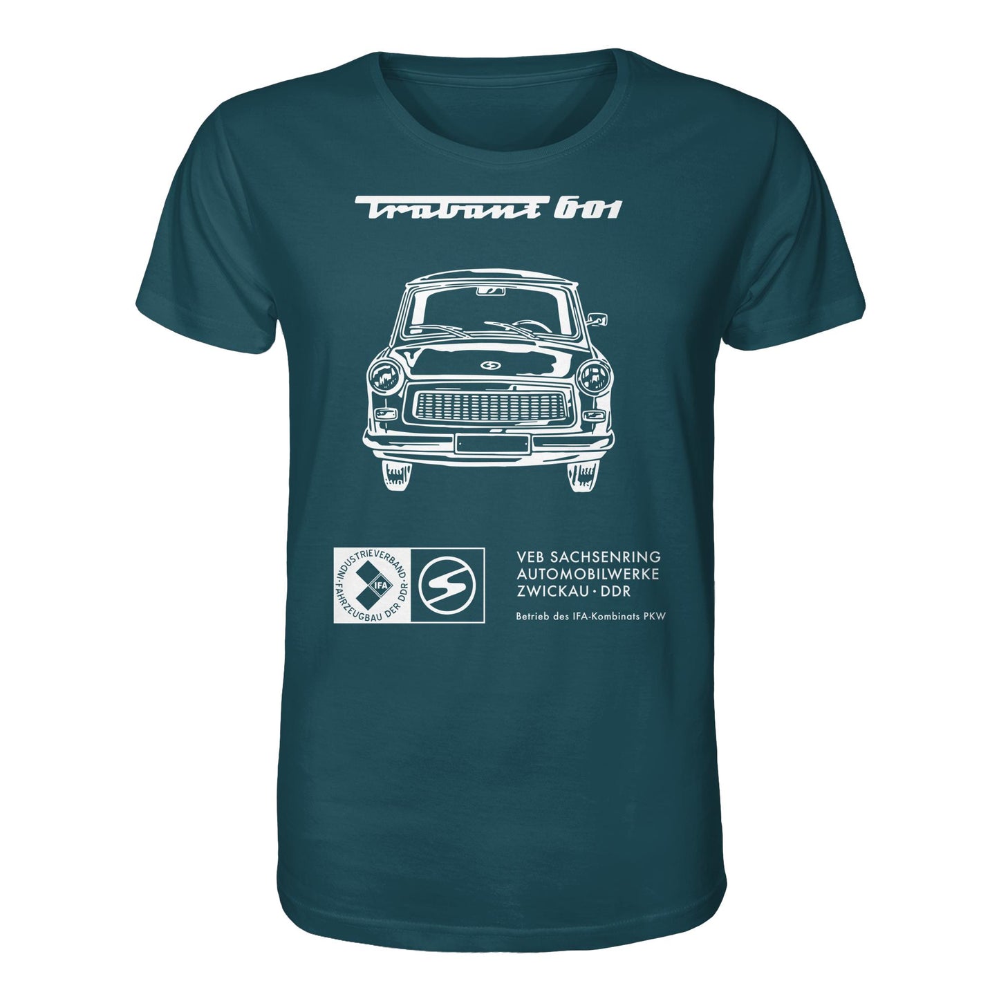 DDR Ostalgie Bio-Shirt Unisex • TRABANT 601 (ORIGINAL TITEL BETRIEBSANLEITUNG)