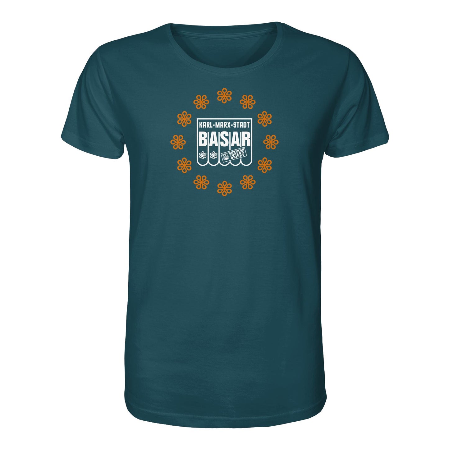 DDR Ostalgie Bio-Shirt Unisex • BASAR KARL MARX STADT - FDJ JUGENDOBJEKT