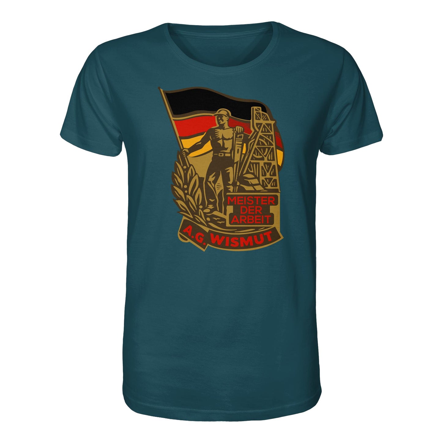 DDR Ostalgie Bio-Shirt Unisex • WISMUT - MEISTER DER ARBEIT