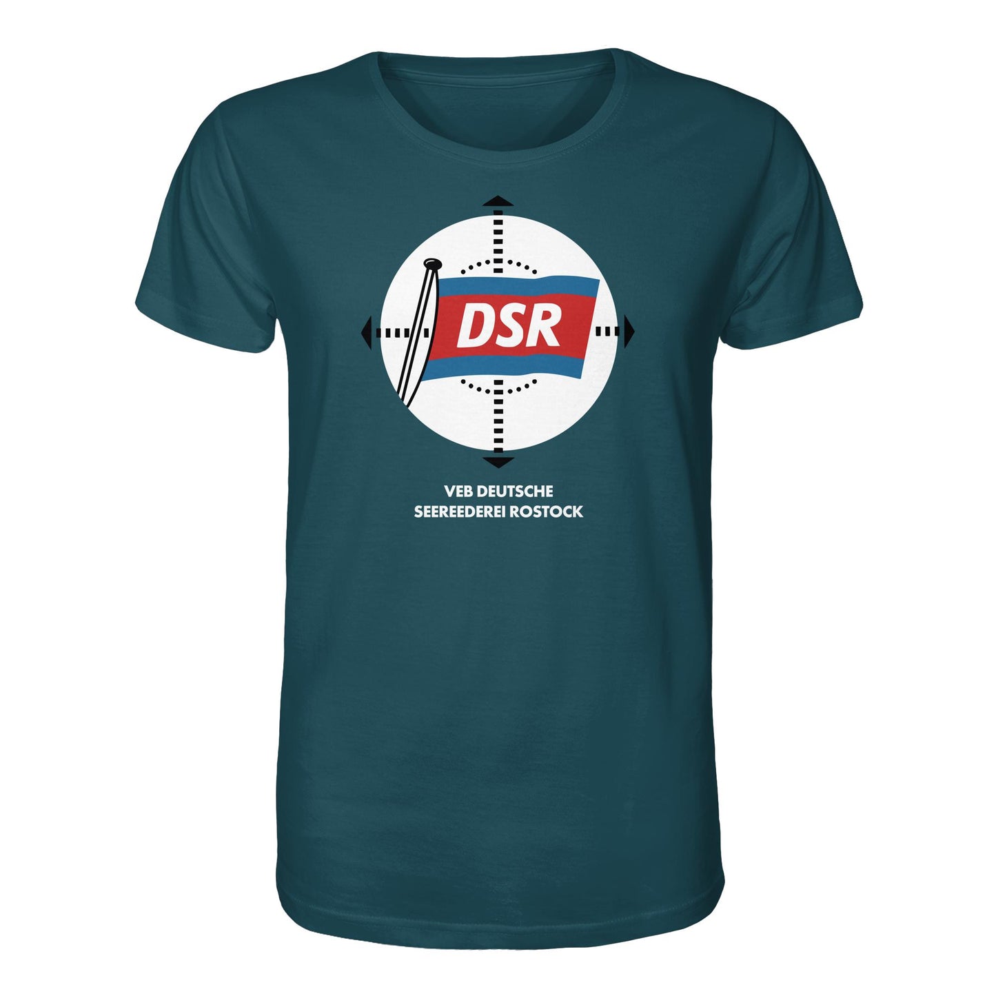 DDR Ostalgie Bio-Shirt Unisex • DSR - VEB DEUTSCHE SEEREEDEREI ROSTOCK
