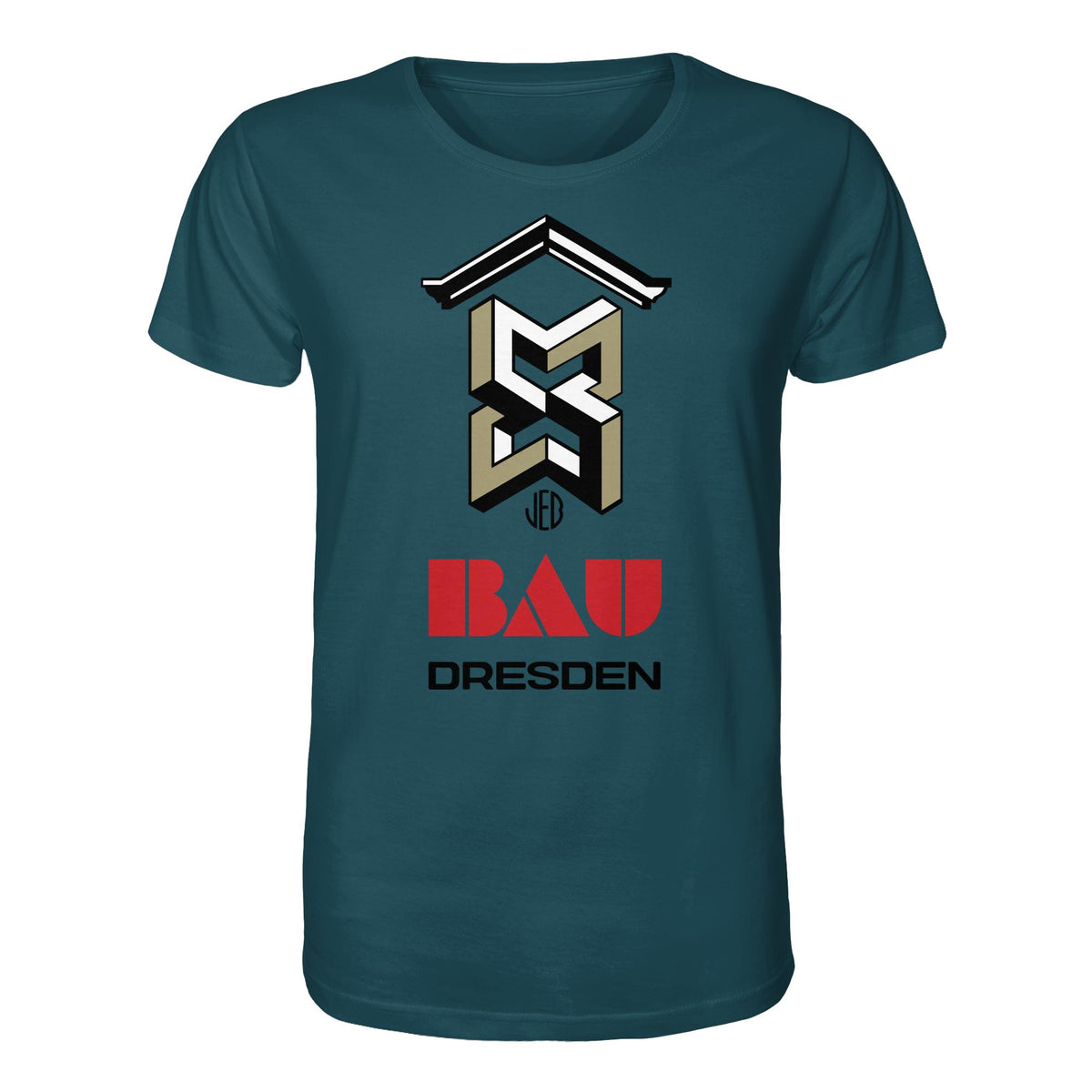 DDR Ostalgie Bio-Shirt Unisex • VEB BAU DRESDEN