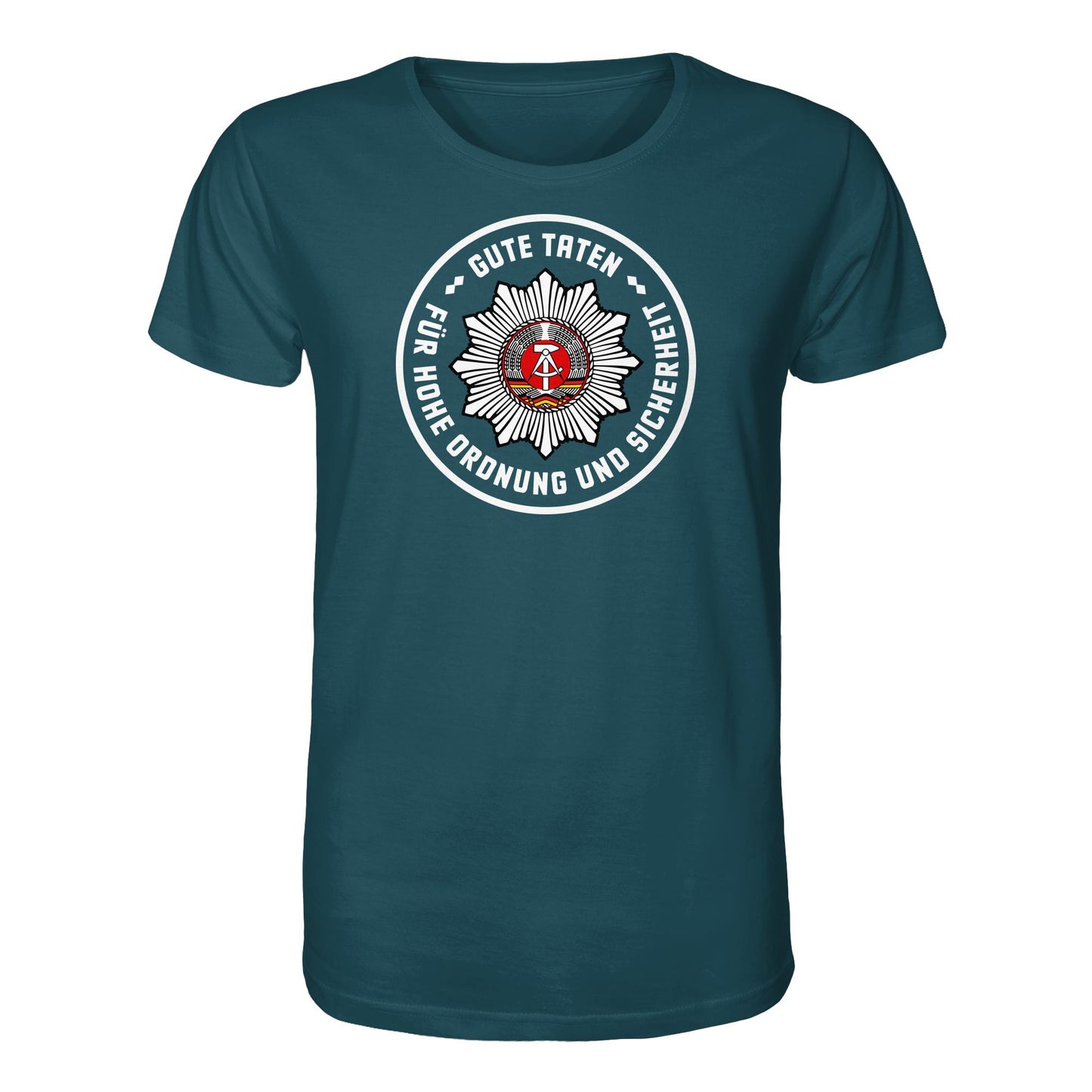 DDR Ostalgie Bio-Shirt Unisex • ABZEICHEN VOLKSPOLIZEI FÜR JUNGE PIONIERE