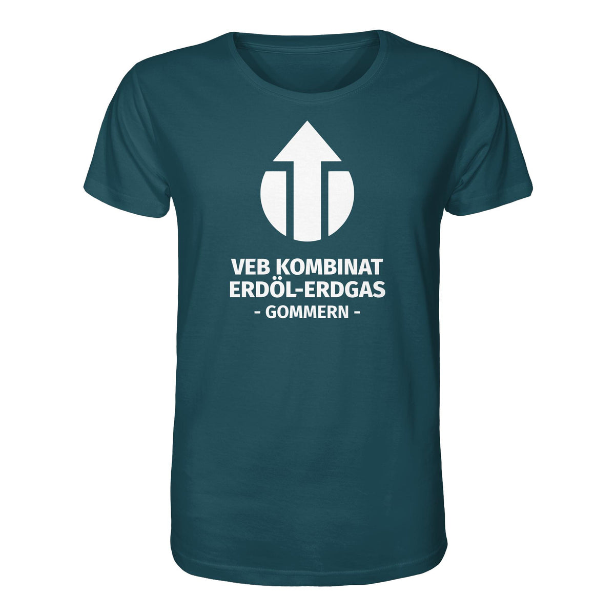 DDR Ostalgie Bio-Shirt Unisex • VEB KOMBINAT ERDÖL-ERDGAS GOMMERN