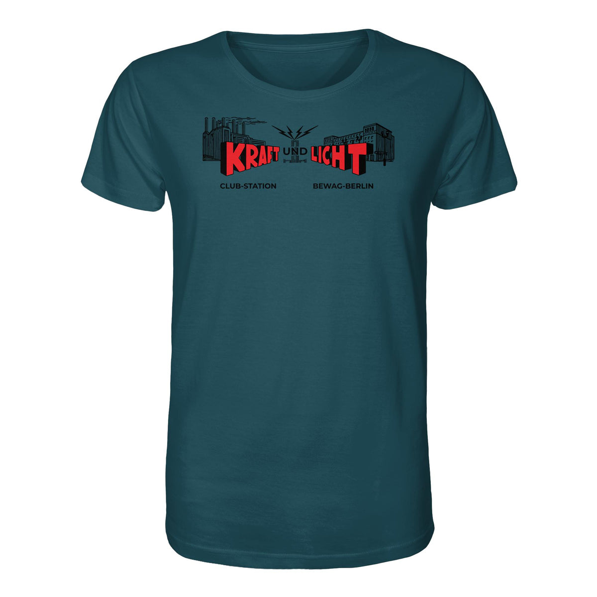 DDR Ostalgie Bio-Shirt Unisex • KRAFT UND LICHT - BEWAG BERLIN