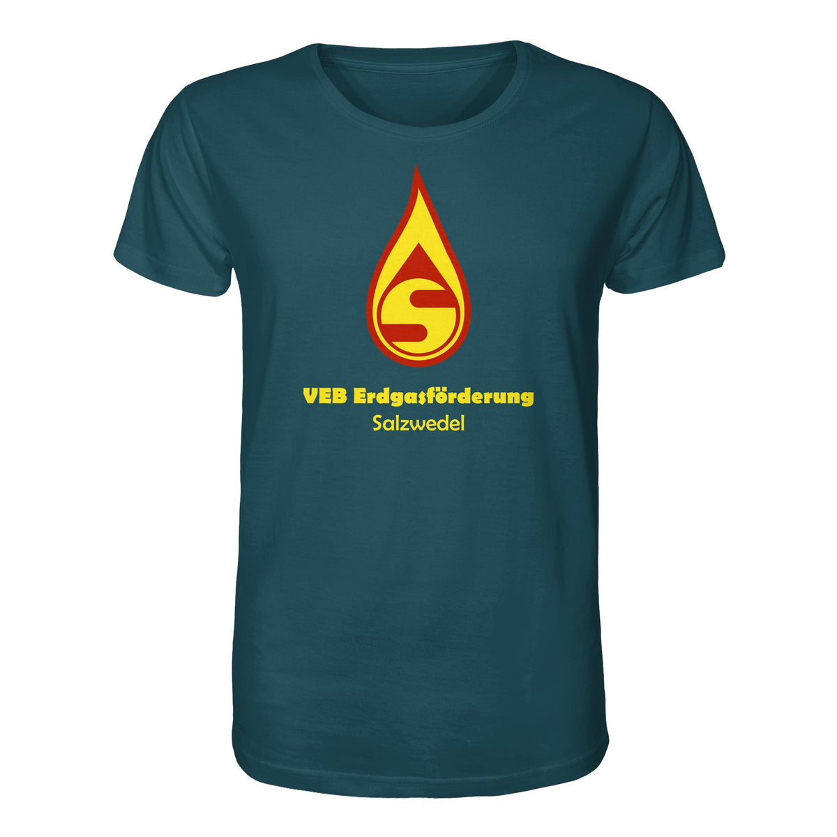 DDR Ostalgie Bio-Shirt Unisex • VEB ERDGASFÖRDERUNG SALZWEDEL