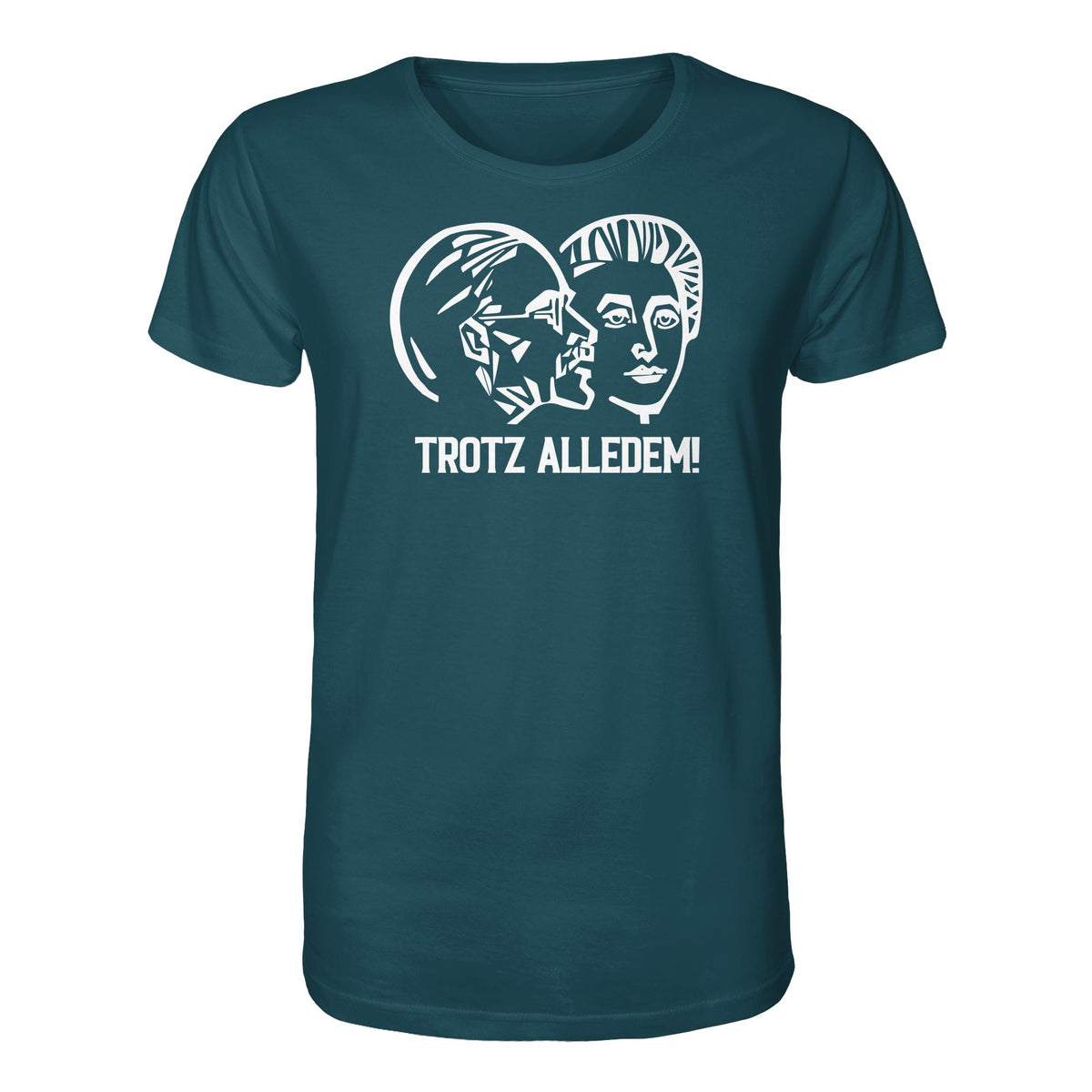 DDR Ostalgie Bio-Shirt Unisex • WALTER WOMACKA - TROTZ ALLEDEM (STAATSRATSGEBÄUDE, Aus der Geschichte der Deutschen Arbeiterbewegung, 1964)