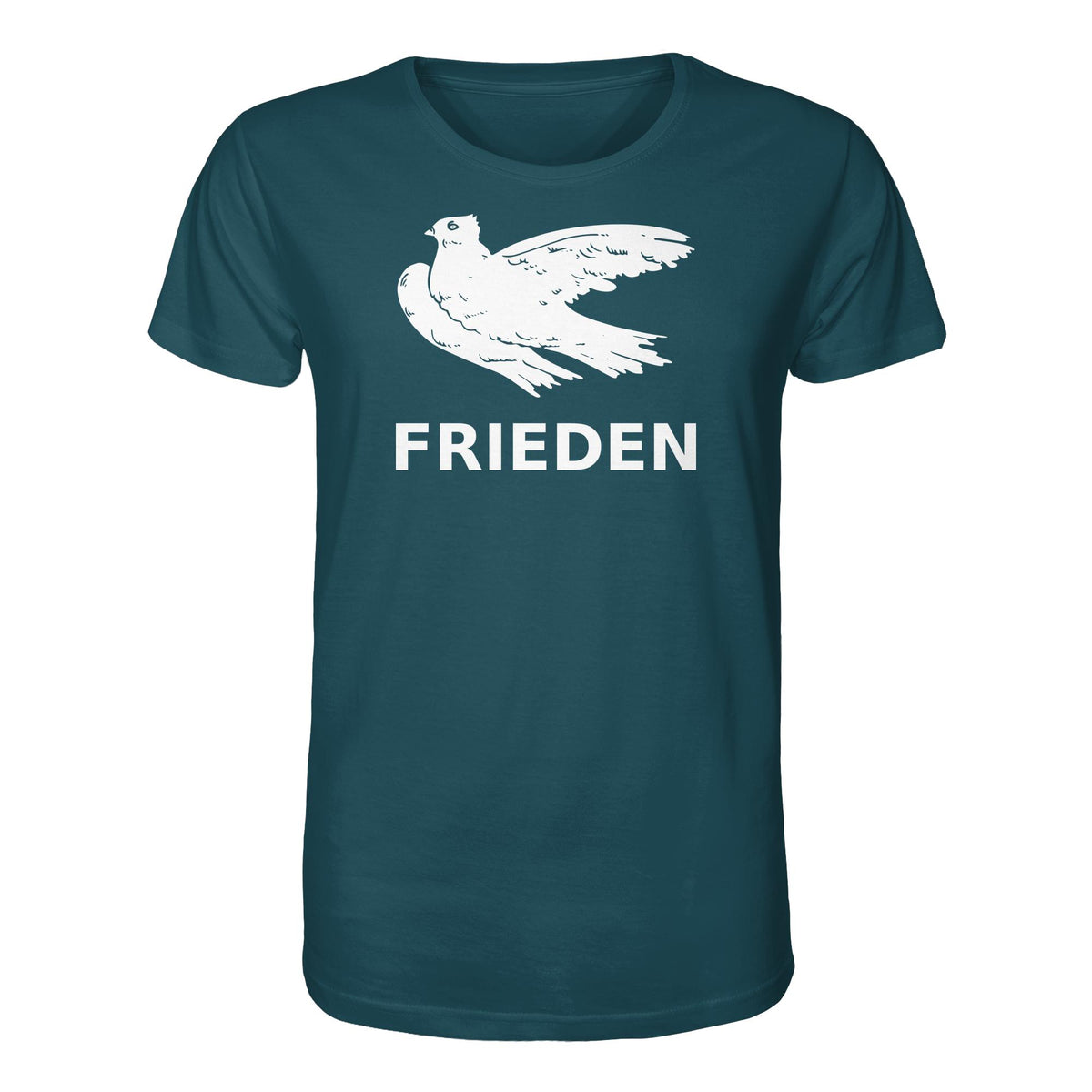DDR Ostalgie Bio-Shirt Unisex • FRIEDEN (MOTIV ORIGINAL ANSTECKPIN)