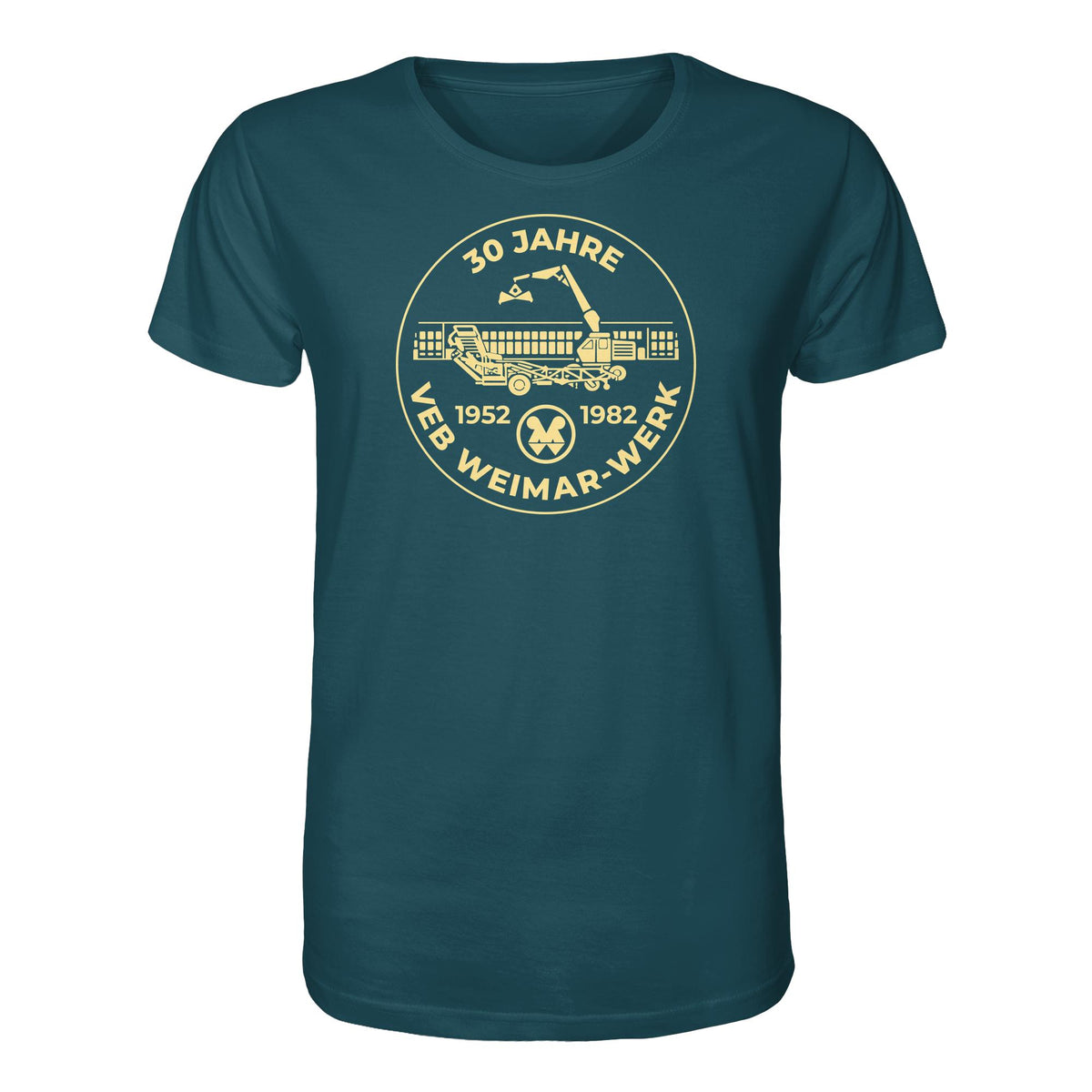 DDR Ostalgie Bio-Shirt Unisex • 30 JAHRE VEB WEIMAR-WERK