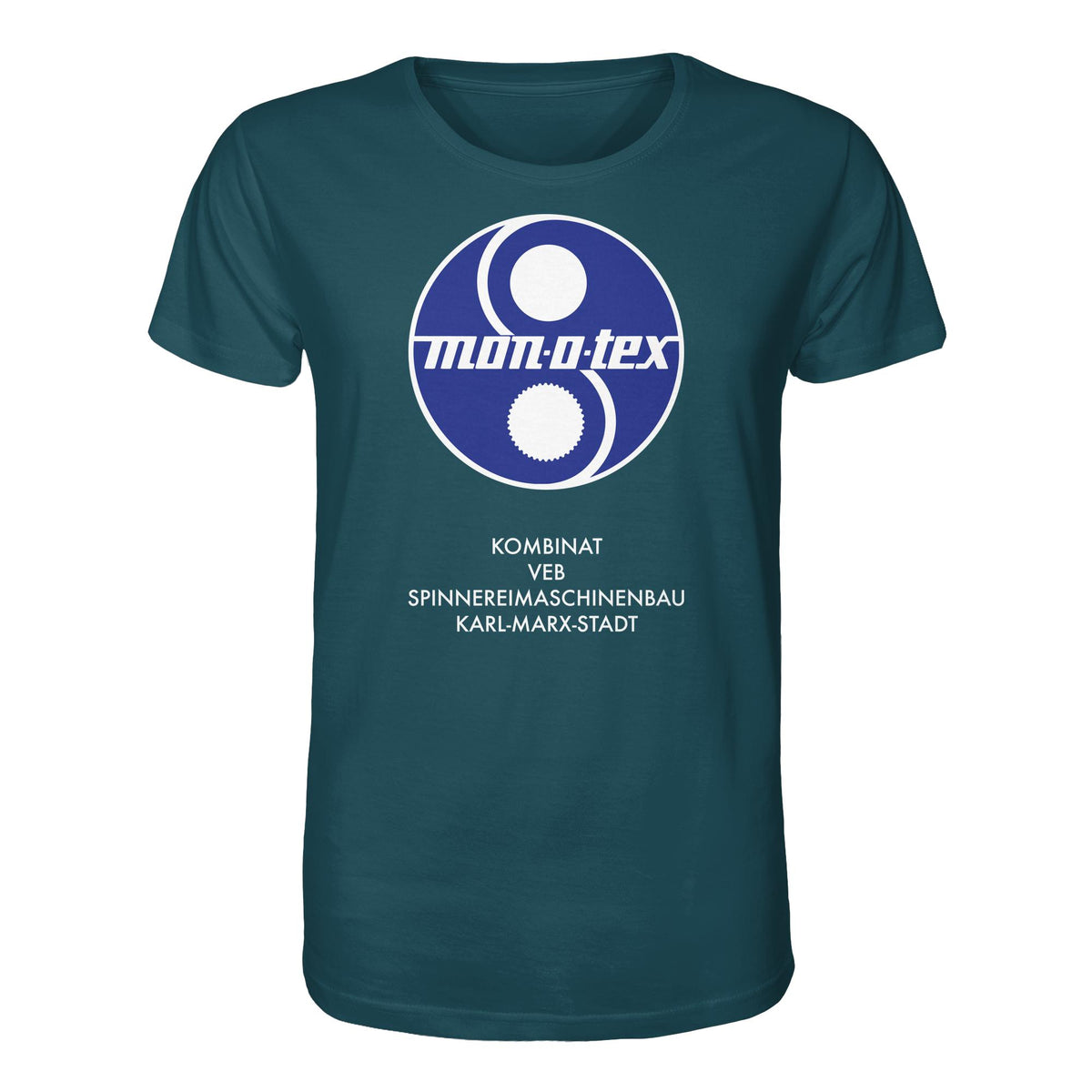 DDR Ostalgie Bio-Shirt Unisex • MONOTEX VEB KOMBINAT SPINNEREIMASCHINENBAU KARL-MARX-STADT