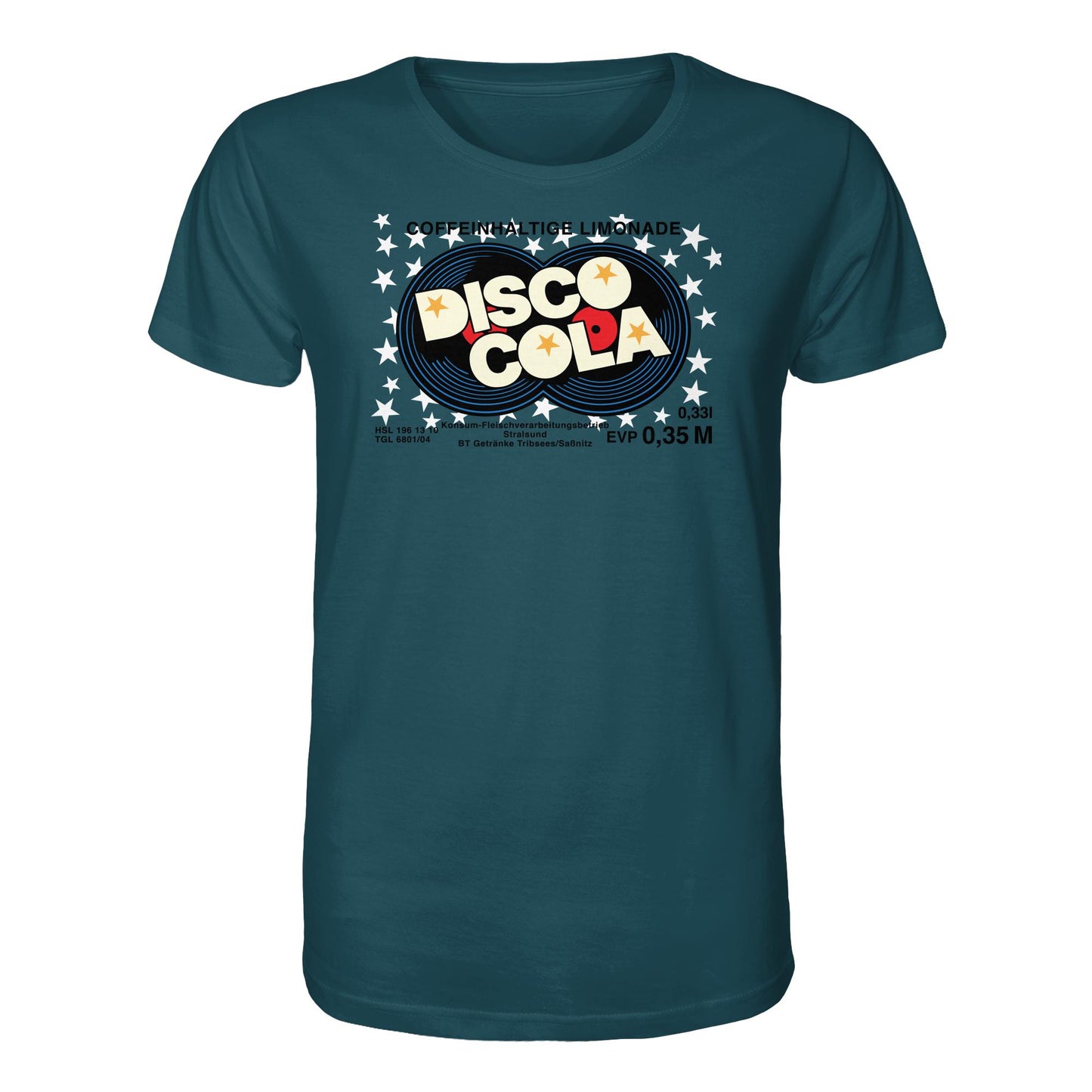 DDR Ostalgie Bio-Shirt Unisex • DISCO COLA - ORIGINAL ETIKETT