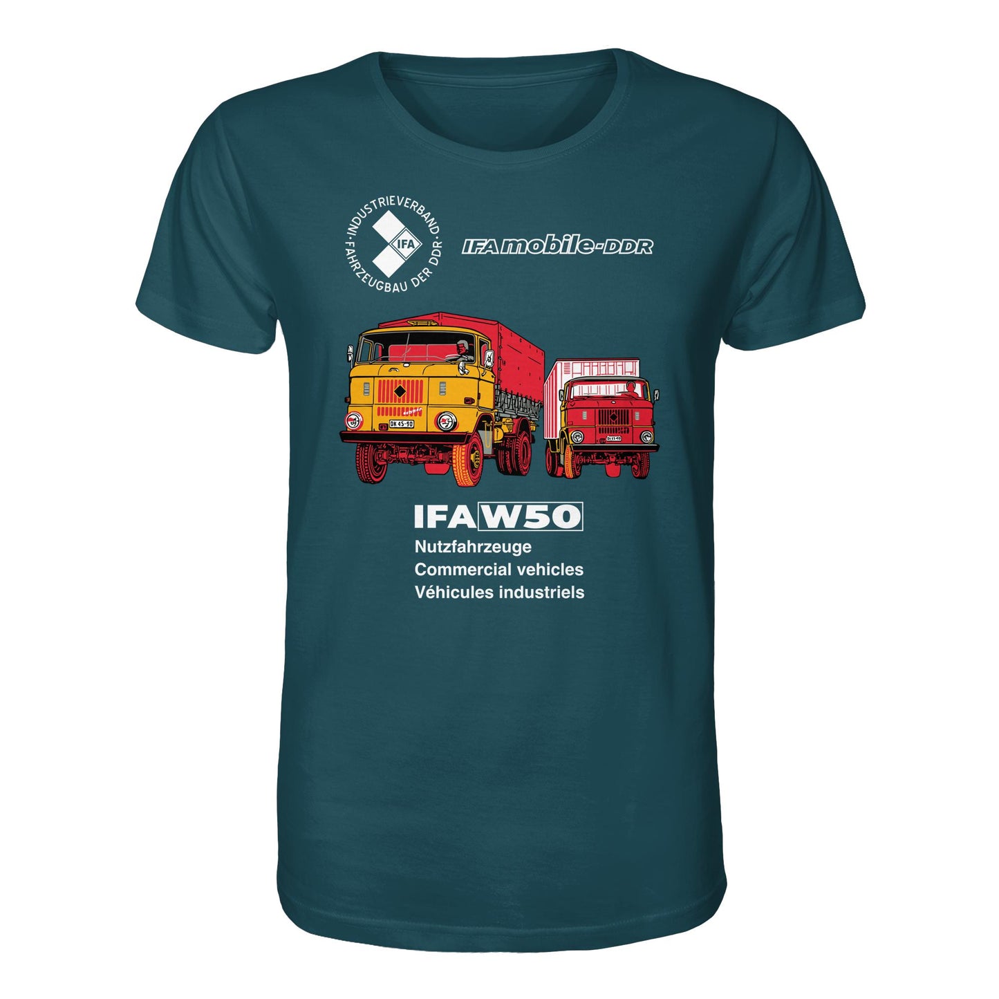 DDR Ostalgie Bio-Shirt Unisex • IFA W50 (ORIGINAL POSTER)