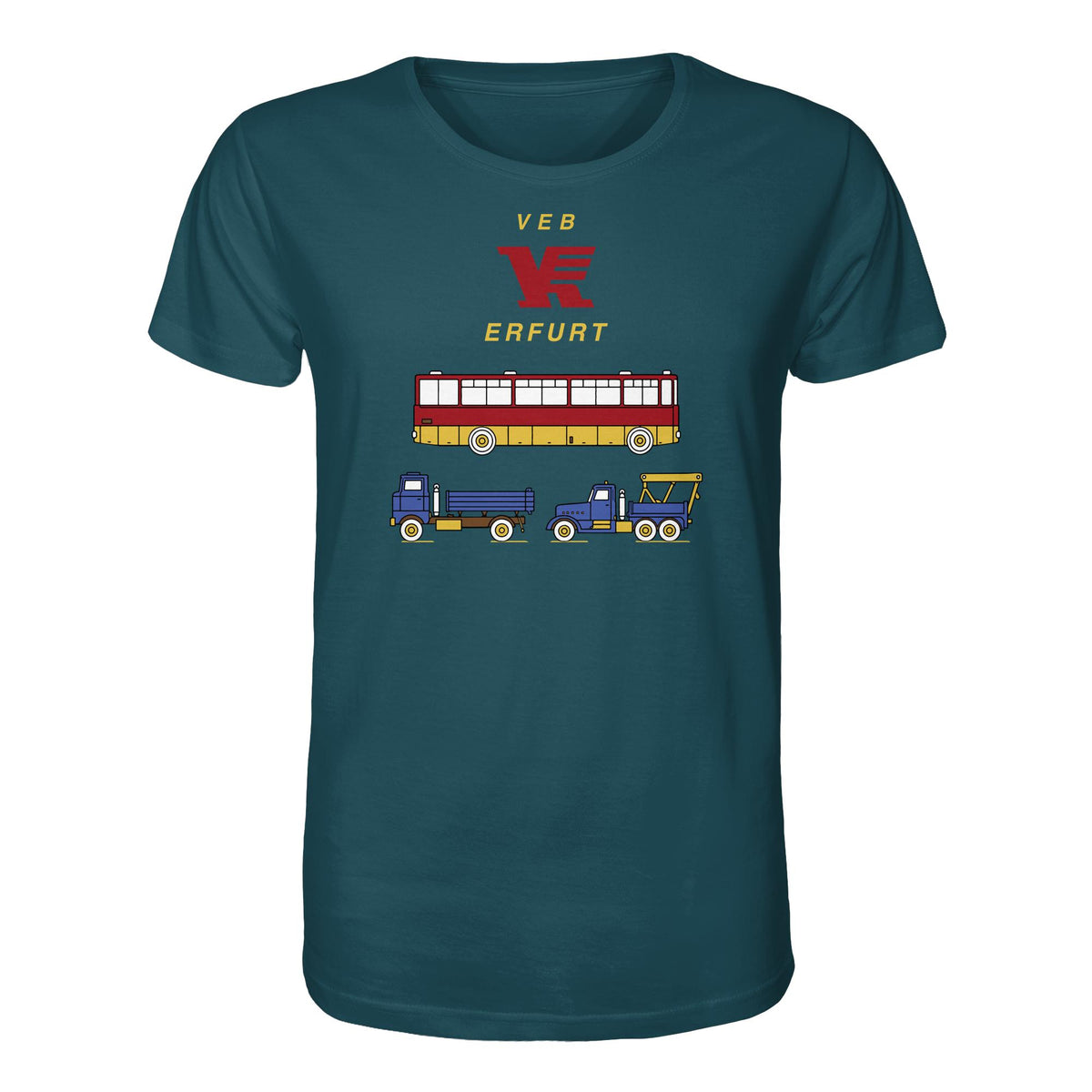 DDR Ostalgie Bio-Shirt Unisex • VEB VERKEHRSKOMBINAT ERFURT
