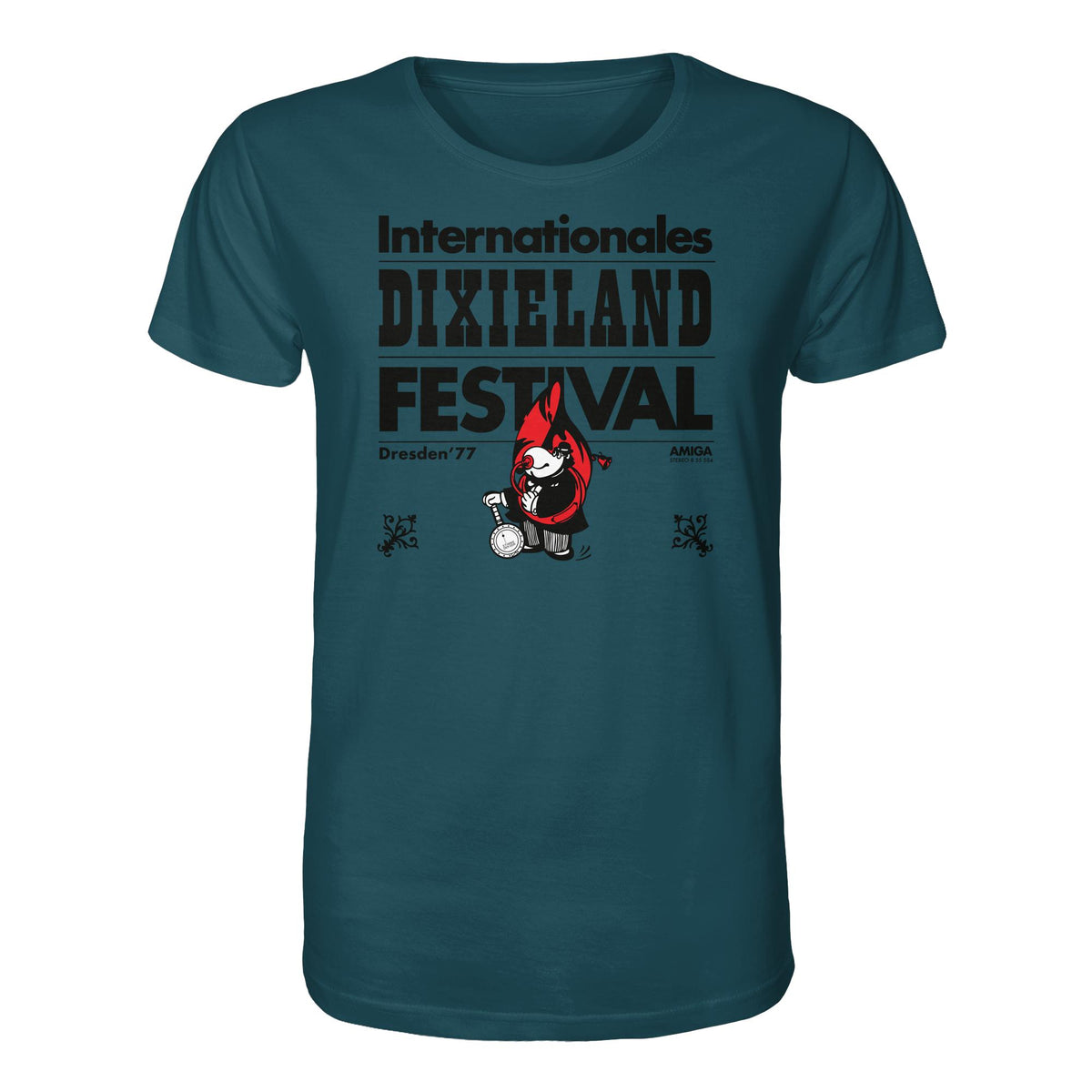 DDR Ostalgie Bio-Shirt Unisex • INTERNATIONALES DIXIELAND FESTIVAL DRESDEN 1977