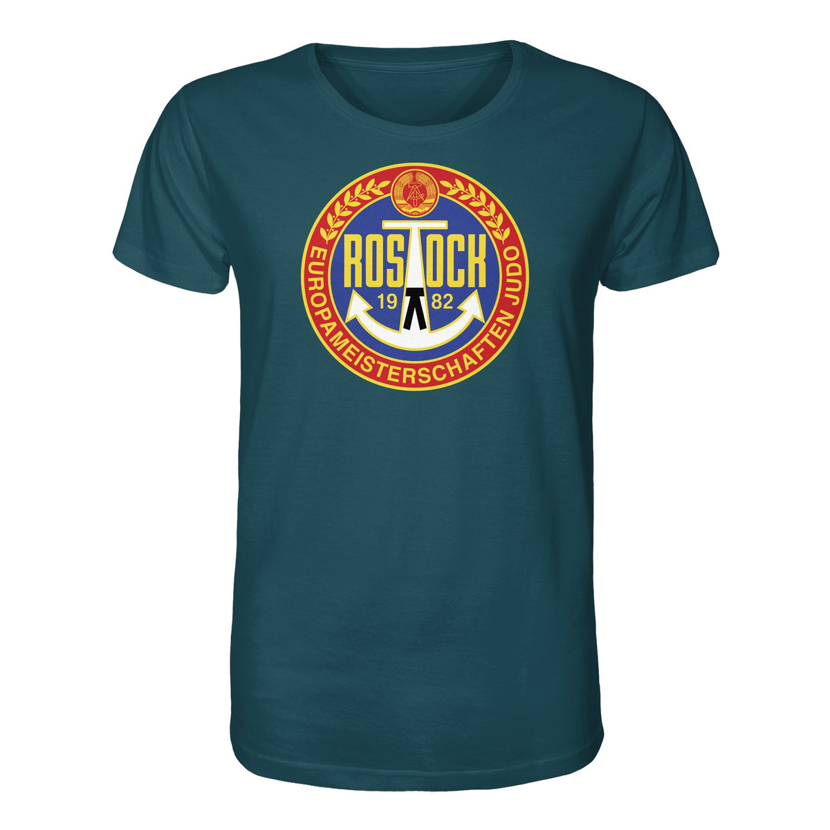 DDR Ostalgie Bio-Shirt Unisex • EUROPAMEISTERSCHAFTEN IM JUDO - ROSTOCK 1982