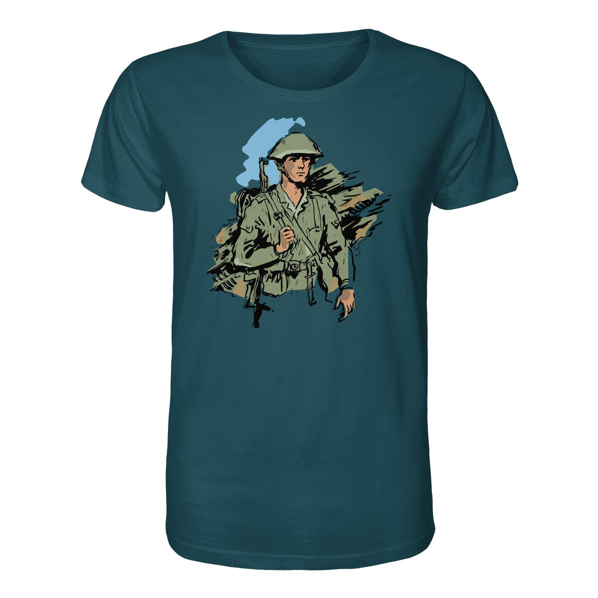 DDR Ostalgie Bio-Shirt Unisex • NVA-SOLDAT (ORIGINAL-ILLUSTRATION)