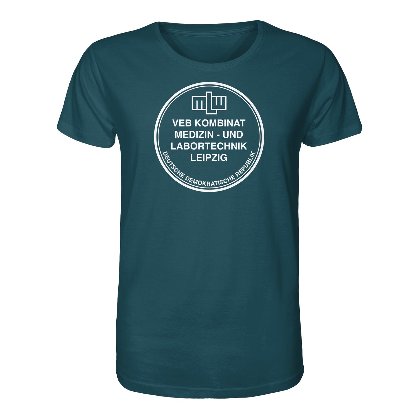 DDR Ostalgie Bio-Shirt Unisex • MLW VEB KOMBINAT MEDIZIN- UND LABORTECHNIK LEIPZIG