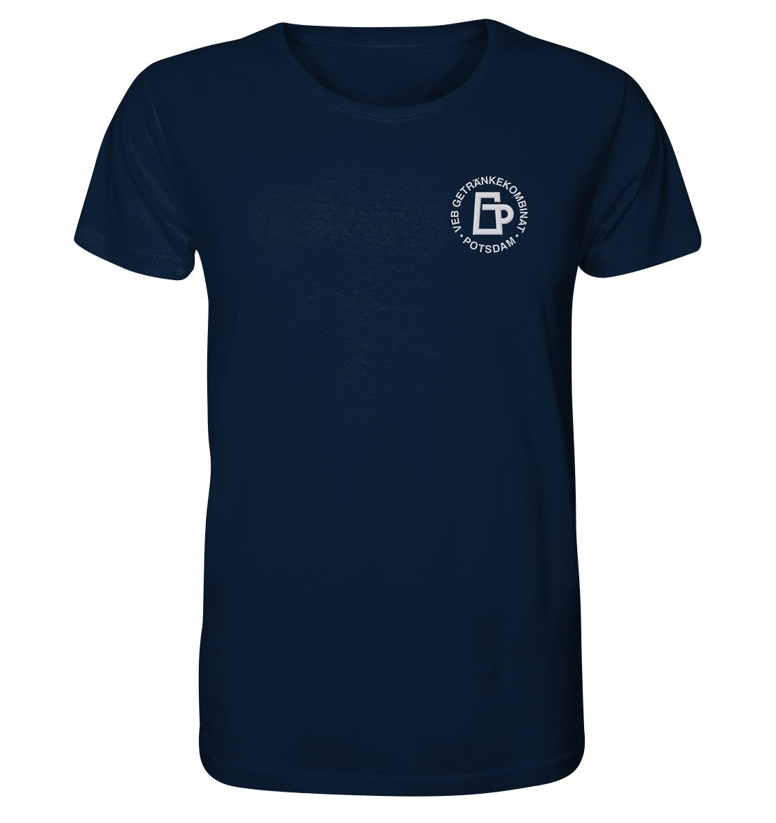 DDR Ostalgie Bio-Shirt bestickt • VEB GETRÄNKEKOMBINAT POTSDAM