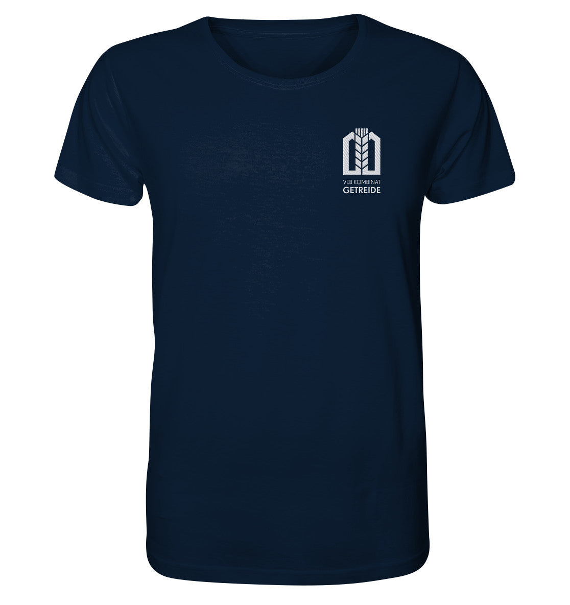 DDR Ostalgie Bio-Shirt bestickt • VEB KOMBINAT GETREIDEWIRTSCHAFT