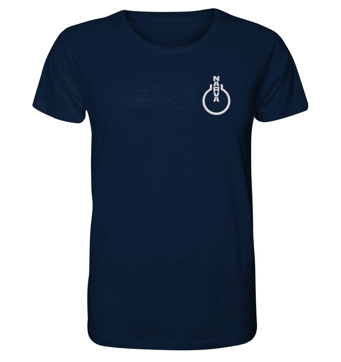 DDR Ostalgie Bio-Shirt bestickt • VEB NARVA LEUCHTMITTEL