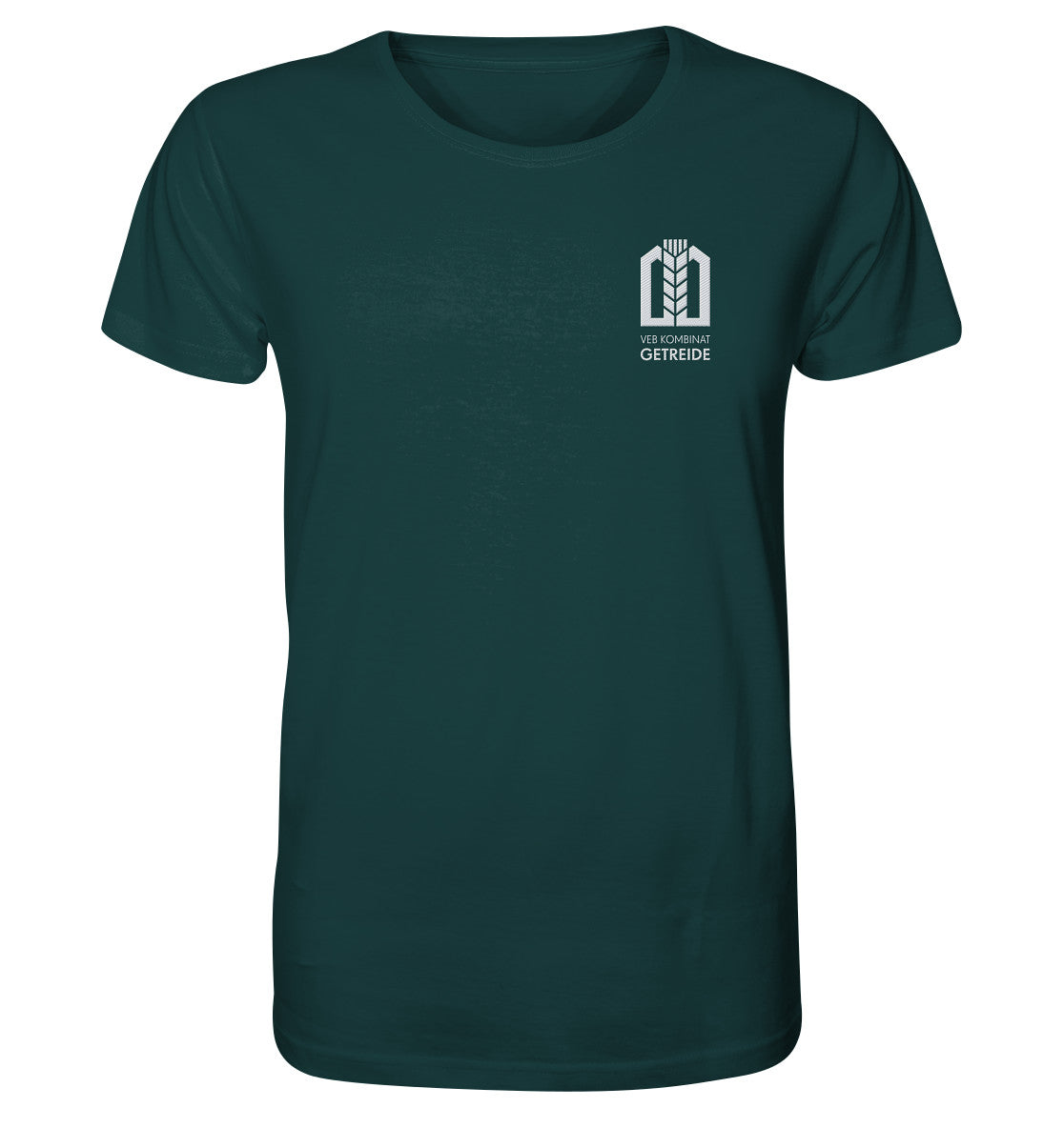 DDR Ostalgie Bio-Shirt bestickt • VEB KOMBINAT GETREIDEWIRTSCHAFT