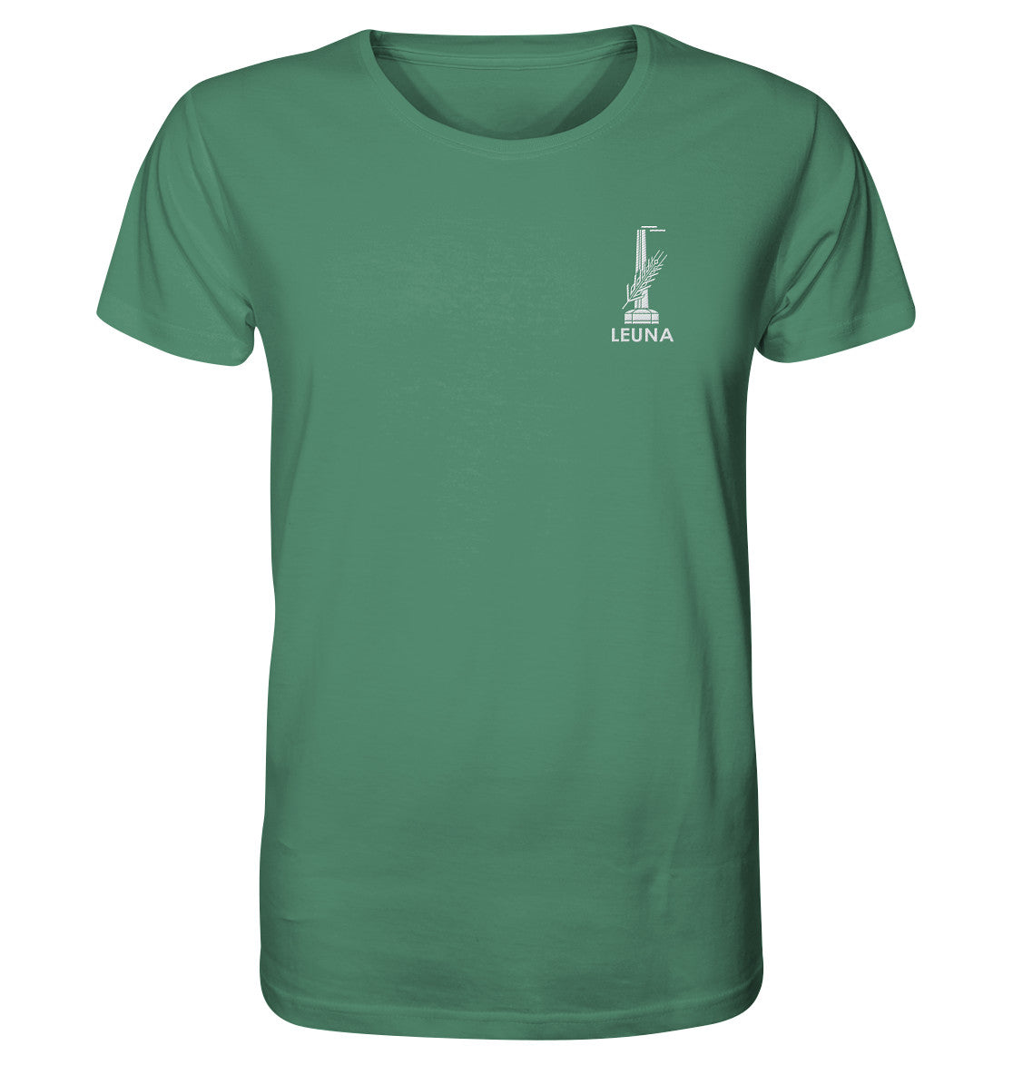 DDR Ostalgie Bio-Shirt bestickt • LEUNA WERKE HALLE