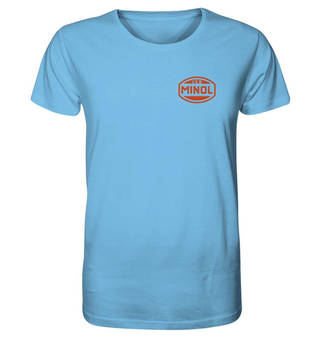 DDR Ostalgie Bio-Shirt bestickt • VEB MINOL