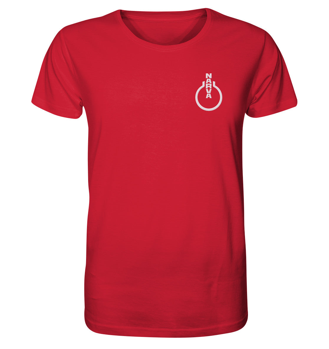 DDR Ostalgie Bio-Shirt bestickt • VEB NARVA LEUCHTMITTEL