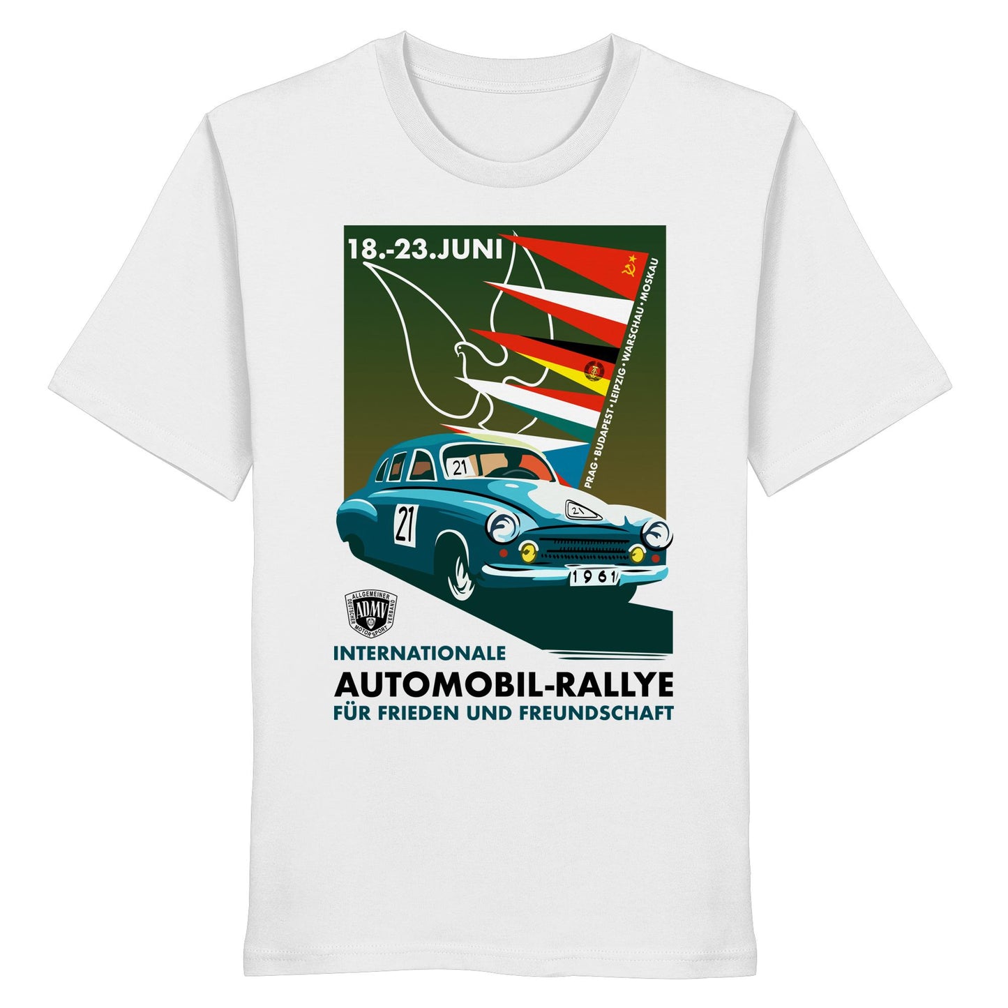 ORGANIC BIO SHIRT UNISEX • INTERNATIONALE RALLYE WARTBURG 1961 (ORIGINAL-PLAKAT)