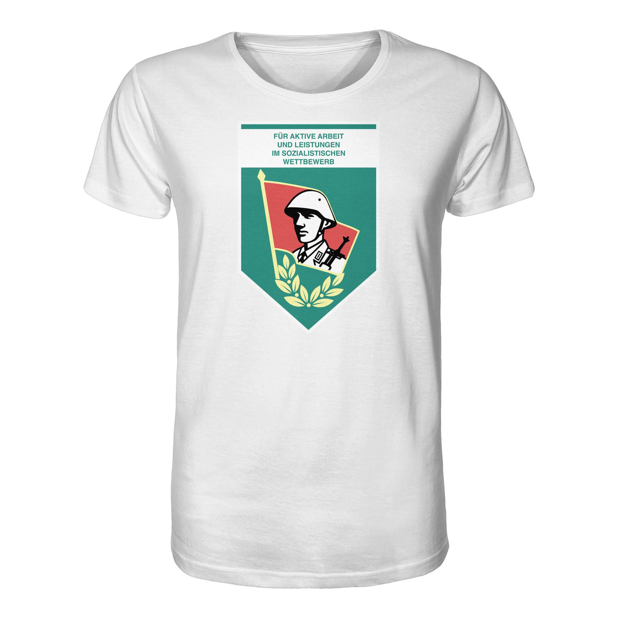 DDR Ostalgie Bio-Shirt Unisex • FÜR AKTIVE LEISTUNG UND ARBEIT (ORIGINAL WIMPEL)
