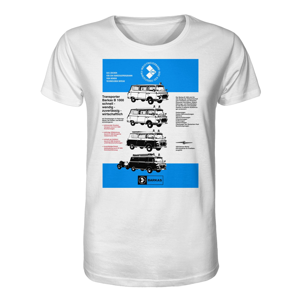 DDR Ostalgie Bio-Shirt Unisex • IFA BARKAS B 1000 (ORIGINAL-PLAKAT)