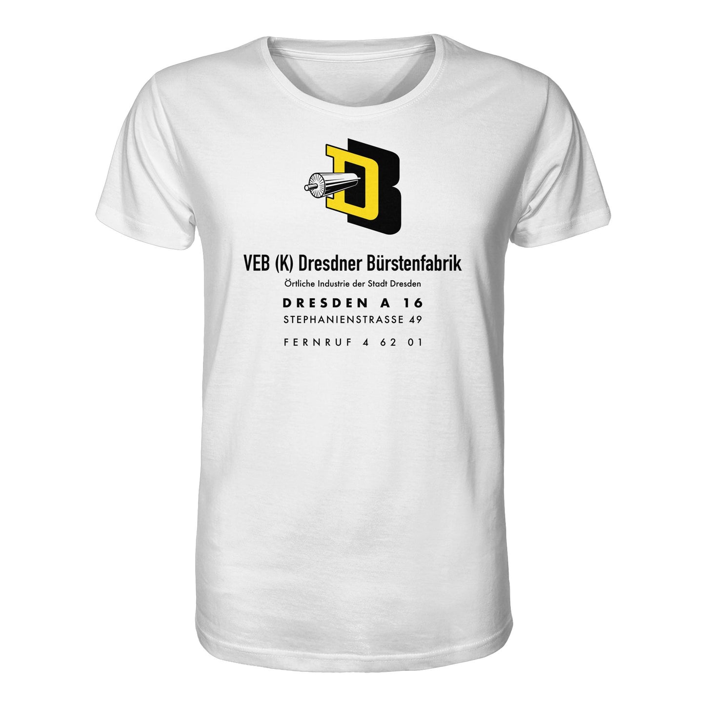 DDR Ostalgie Bio-Shirt Unisex • VEB DRESDNER BÜRSTENFABRIK