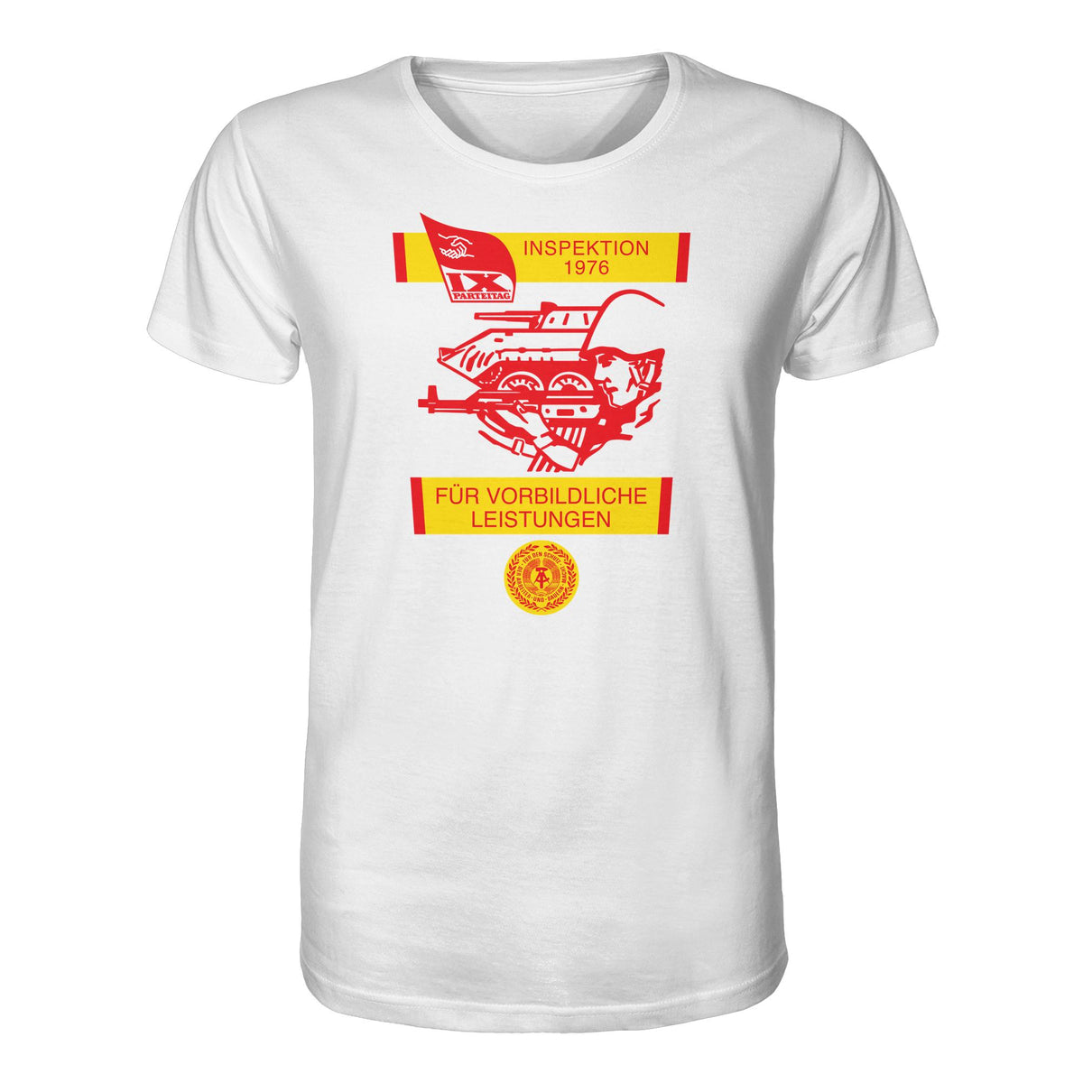 DDR Ostalgie Bio-Shirt Unisex • NVA - WIMPEL FÜR VORBILDLICHE LEISTUNGEN 1976
