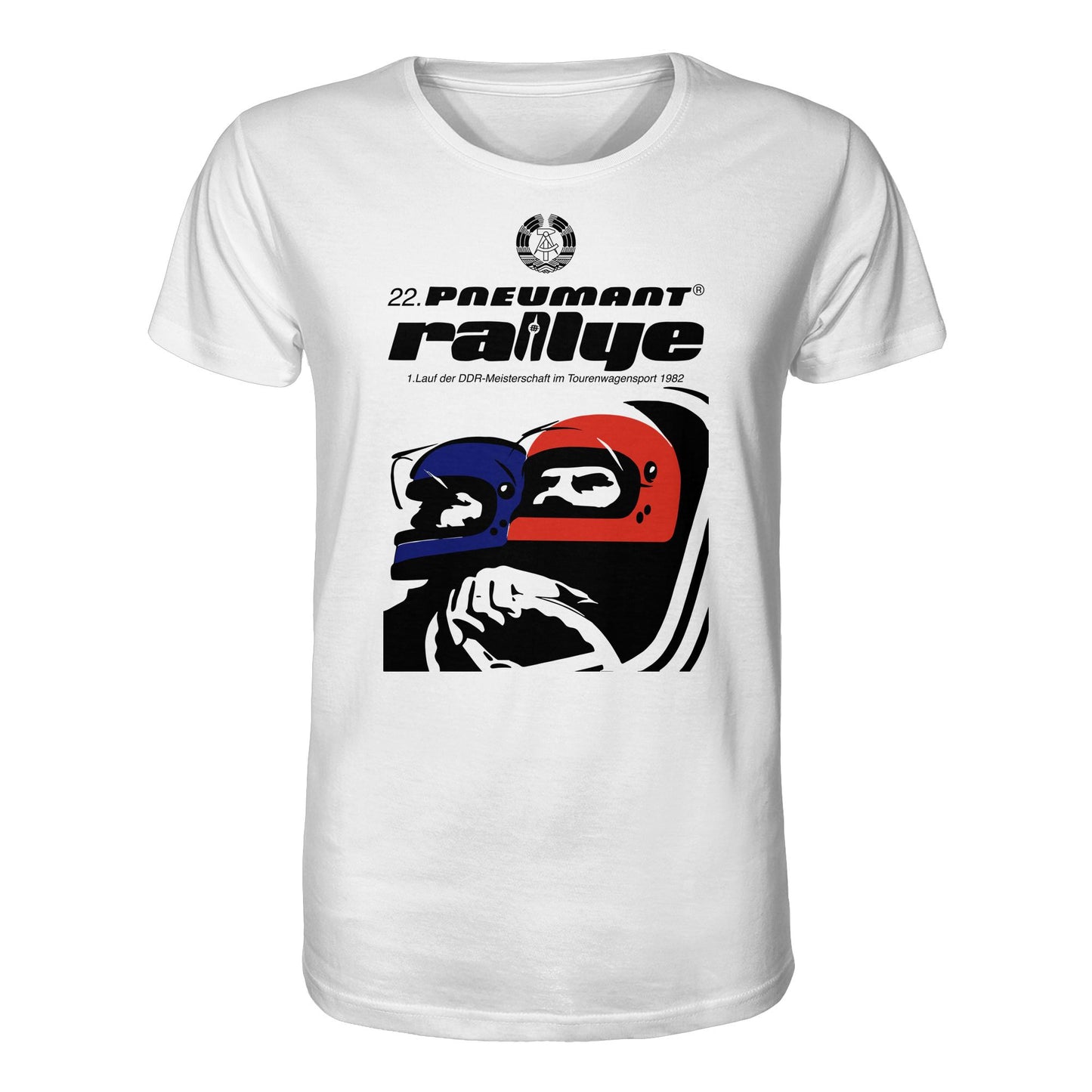 ORGANIC BIO SHIRT UNISEX • 22. PNEUMANT RALLYE 1982 (ORIGINAL DDR-PLAKAT)