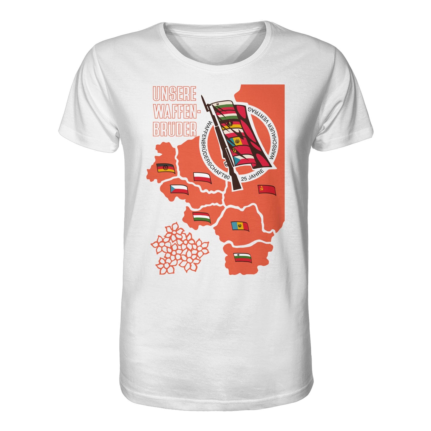 DDR Ostalgie Bio-Shirt Unisex • WAFFENBRÜDERSCHAFT80 - WARSCHAUER VERTRAG