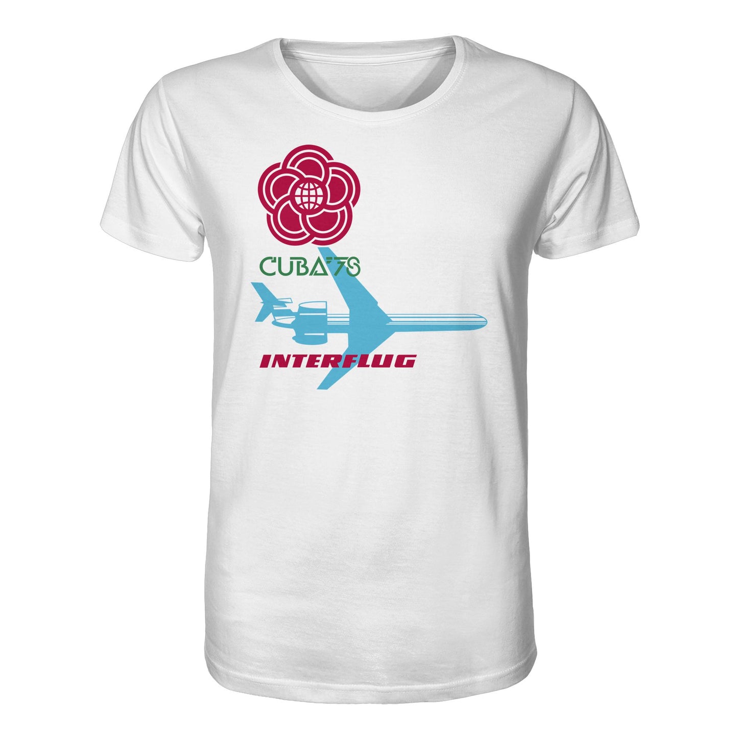 DDR Ostalgie Bio-Shirt Unisex • INTERFLUG BERLIN - CUBA WELTFESTSPIELE 1978 (ORIGINAL SONDERSTEMPEL)