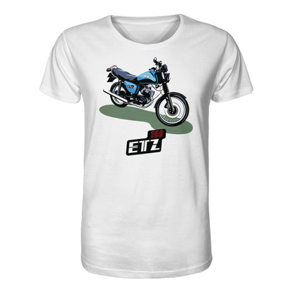 ORGANIC BIO SHIRT UNISEX • MZ ETZ 150 BLAU (ORIGINAL DDR-PLAKAT)