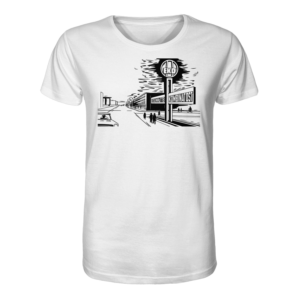 DDR Ostalgie Bio-Shirt Unisex • EISENHÜTTENKOMBINAT OST (EKO) - ORIGINAL POSTSTEMPEL