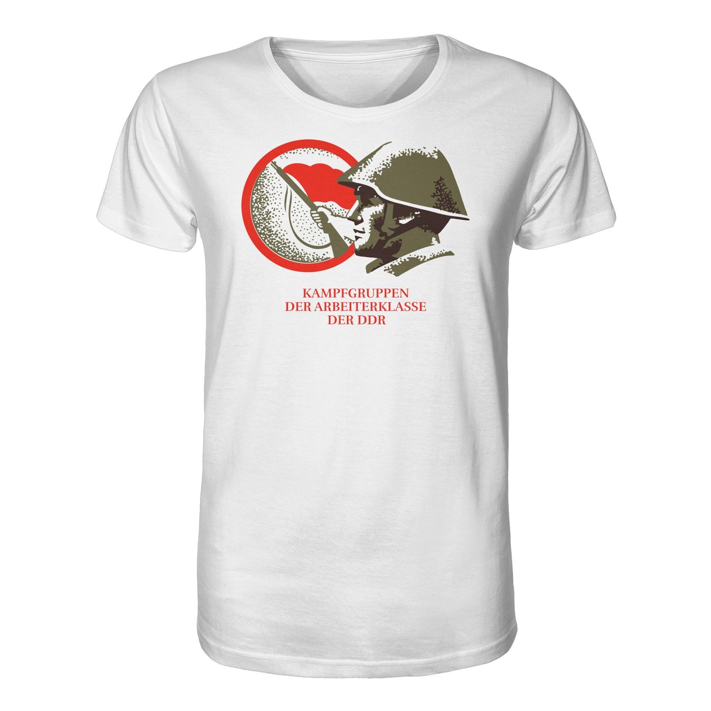 DDR Ostalgie Bio-Shirt Unisex • KAMPFGRUPPEN DER ARBEITERKLASSE (ORIGINAL BRIEFMARKE)