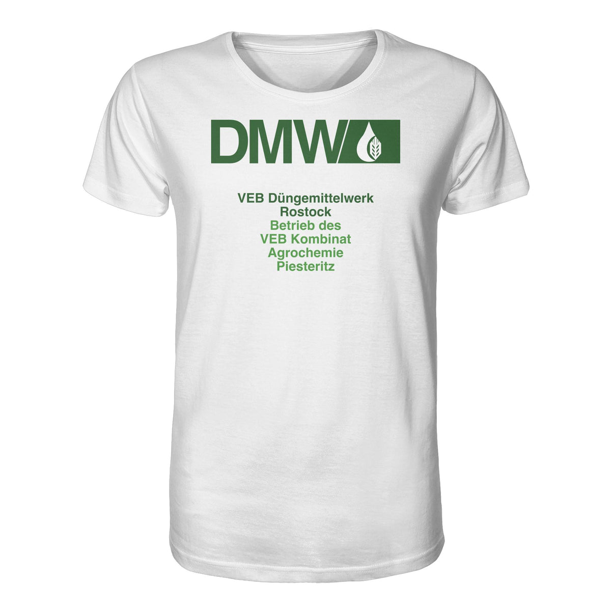 DDR Ostalgie Bio-Shirt Unisex • VEB DÜNGEMITTELWERK ROSTOCK