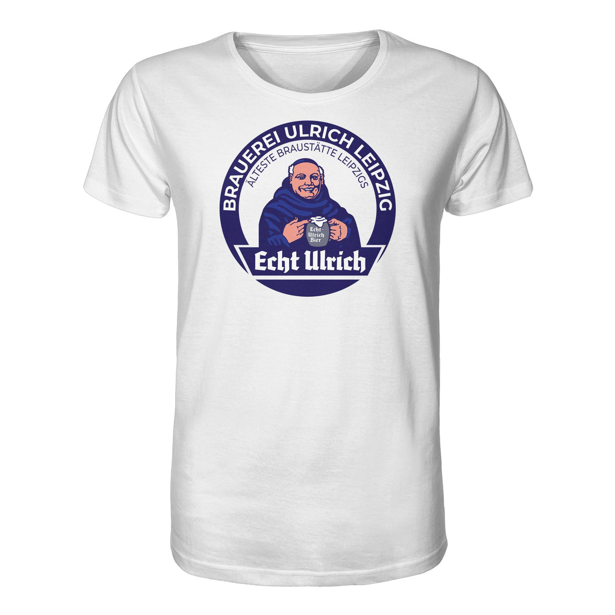 DDR Ostalgie Bio-Shirt Unisex • ECHT ULRICH BIER LEIPZIG (ORIGINAL BIERDECKEL)