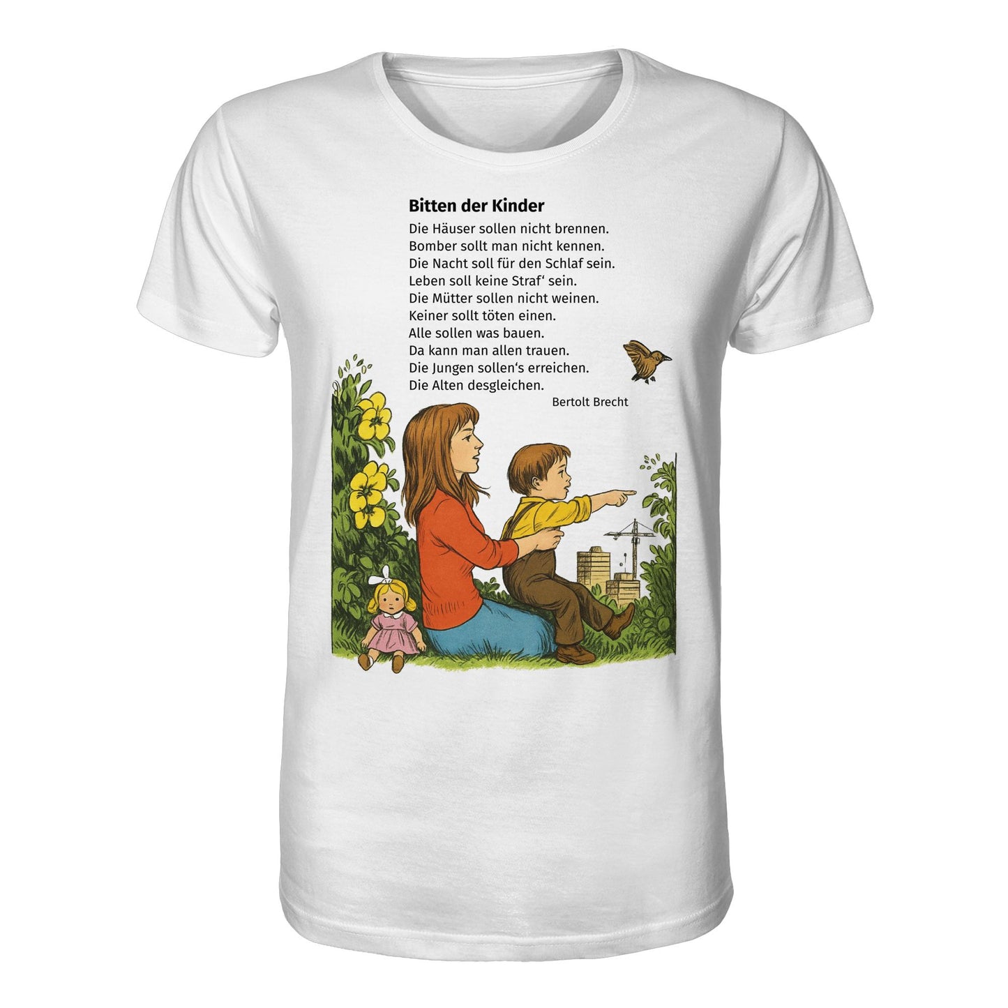 DDR Ostalgie Bio-Shirt Unisex • BITTEN DER KINDER - UNSERE FIBEL