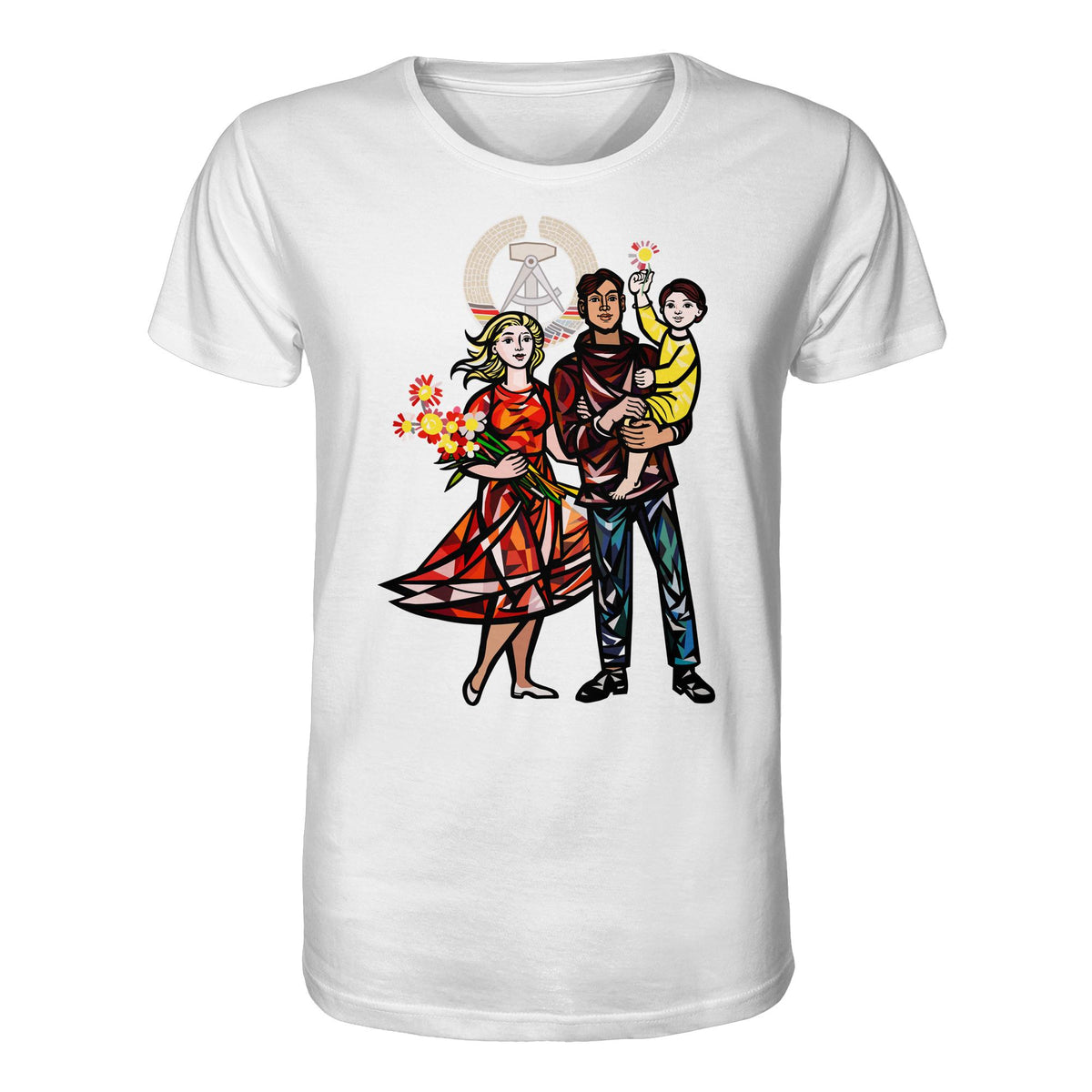 DDR Ostalgie Bio-Shirt Unisex • WALTER WOMACKA - UNSERE FAMILIE (STAATSRATSGEBÄUDE, Aus der Geschichte der Deutschen Arbeiterbewegung, 1964)