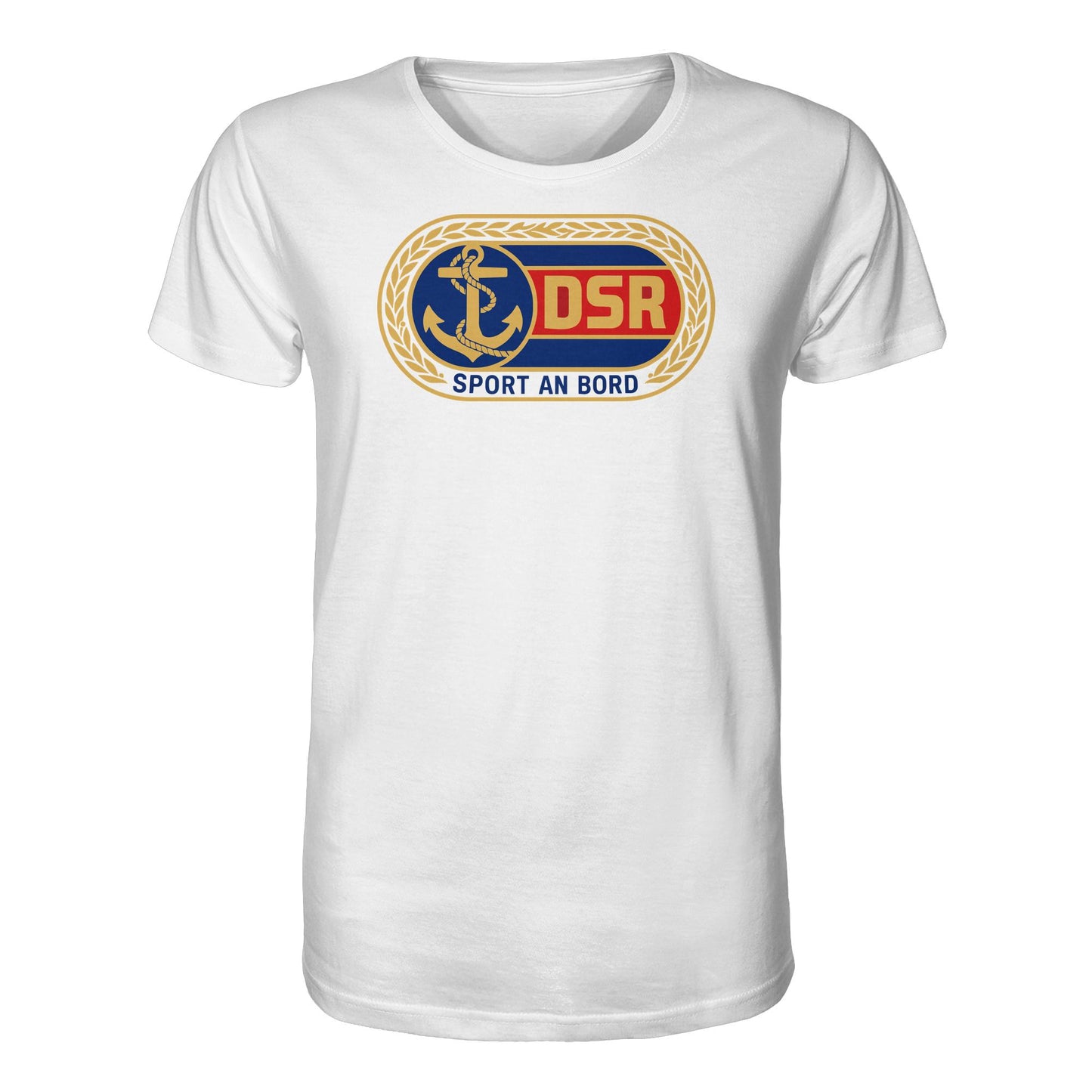 DDR Ostalgie Bio-Shirt Unisex • DSR - SPORT AN BORD (ORIGINAL ANSTECKER)