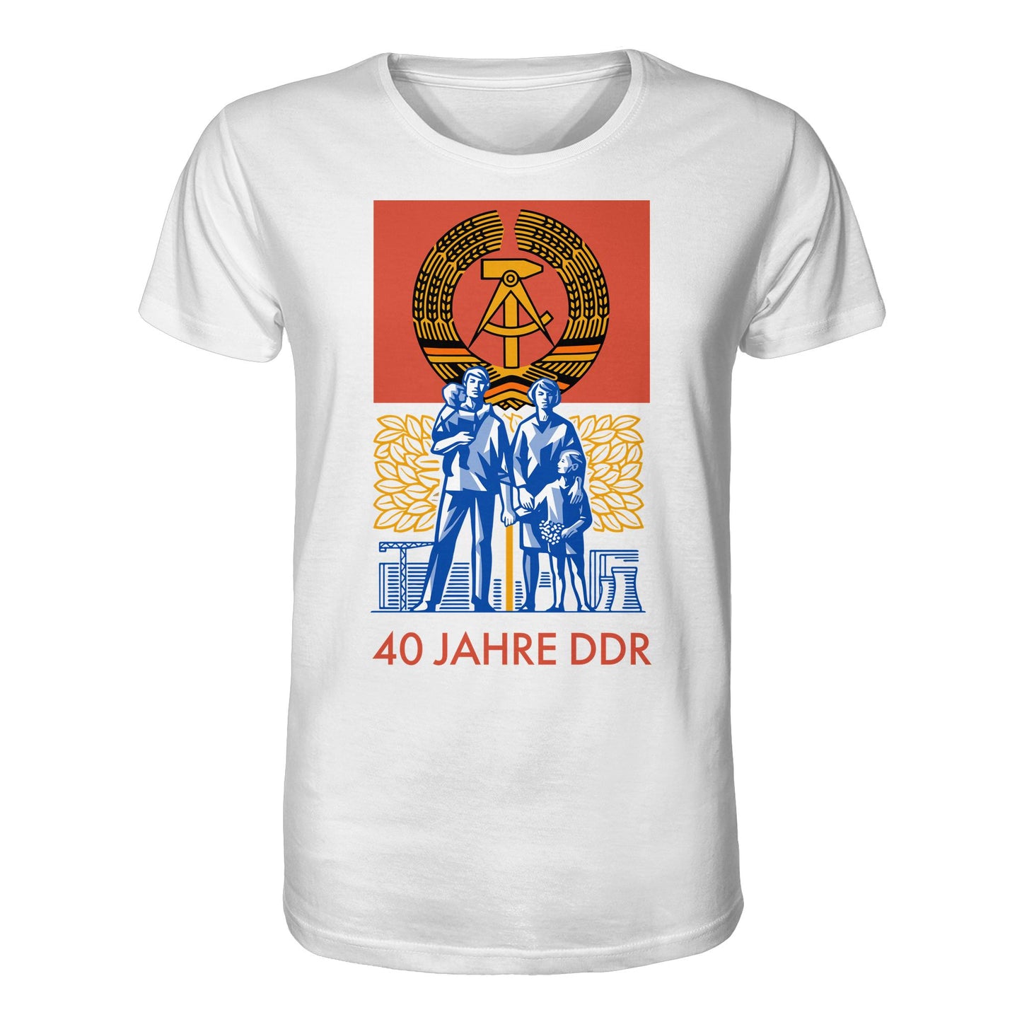 DDR Ostalgie Bio-Shirt Unisex • 40 JAHRE DDR (BRIEFMARKE)