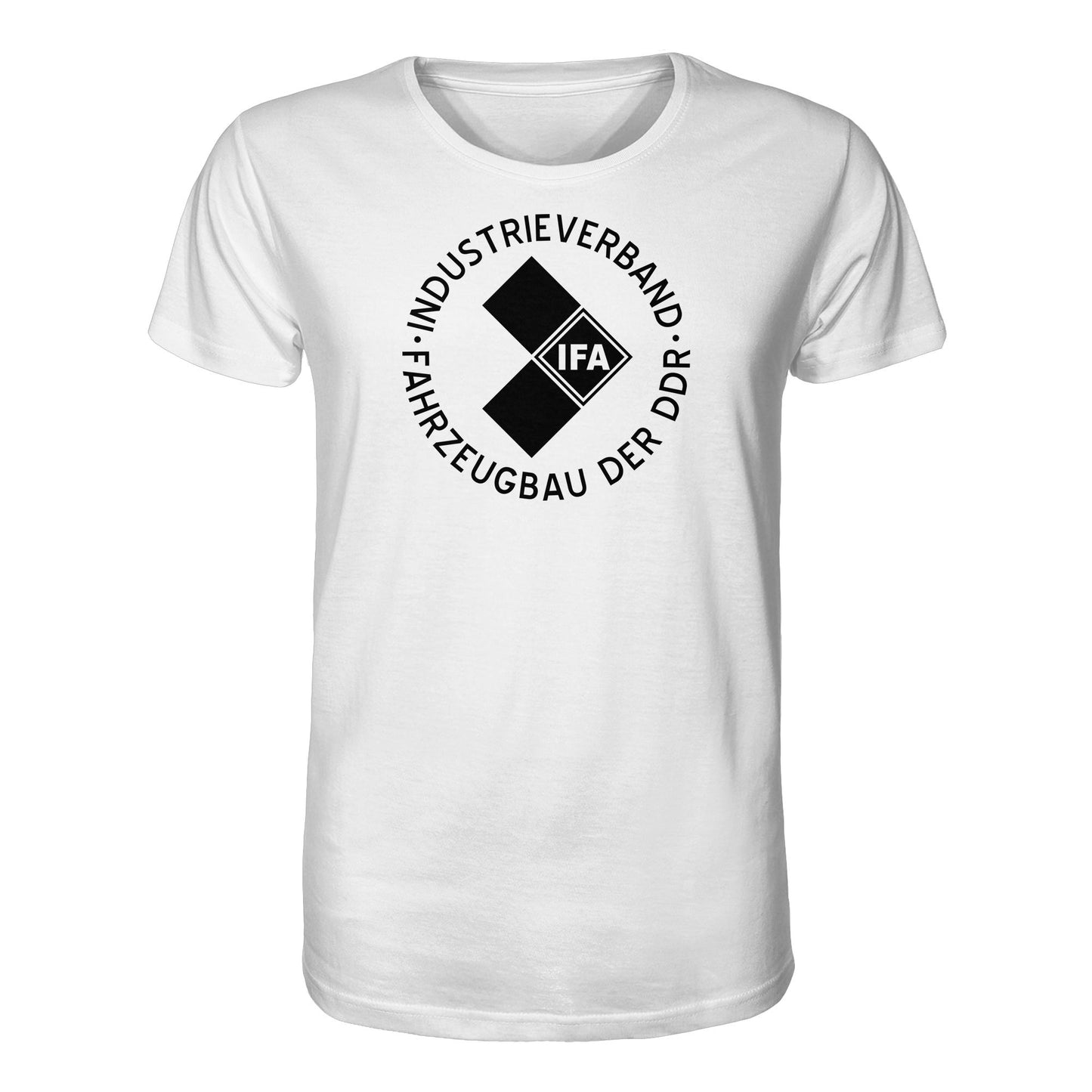 DDR Ostalgie Bio-Shirt Unisex • IFA INDUSTRIEVERBAND FAHRZEUGBAU ( LOGO 1970er) - hell
