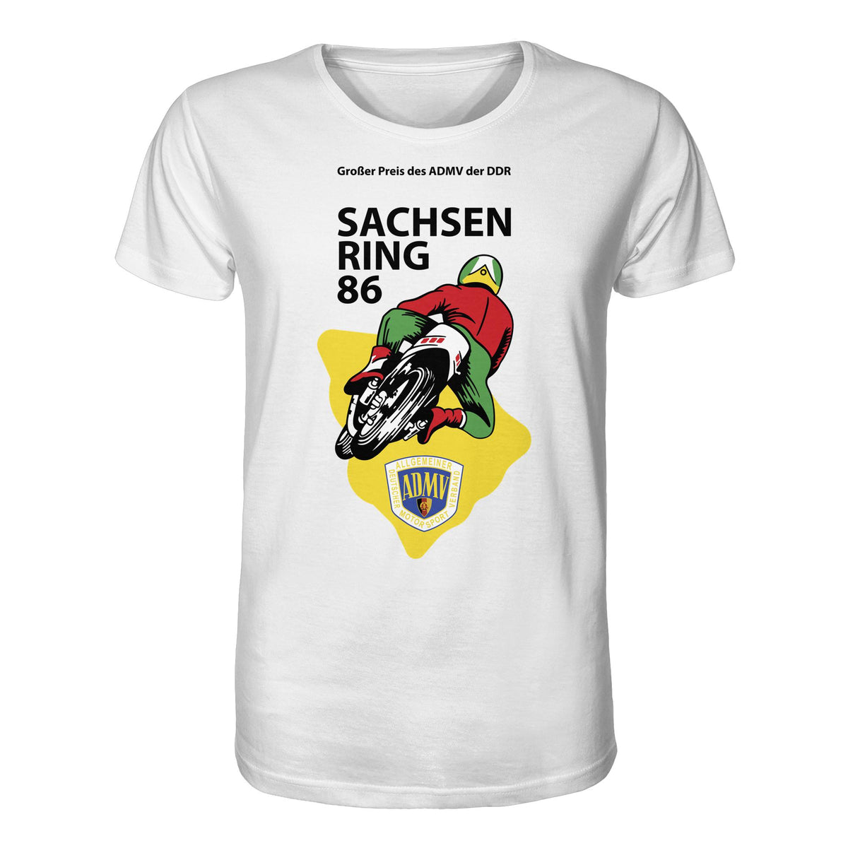 DDR Ostalgie Bio-Shirt Unisex • GROSSER PREIS DER DDR - SACHSENRING 1986