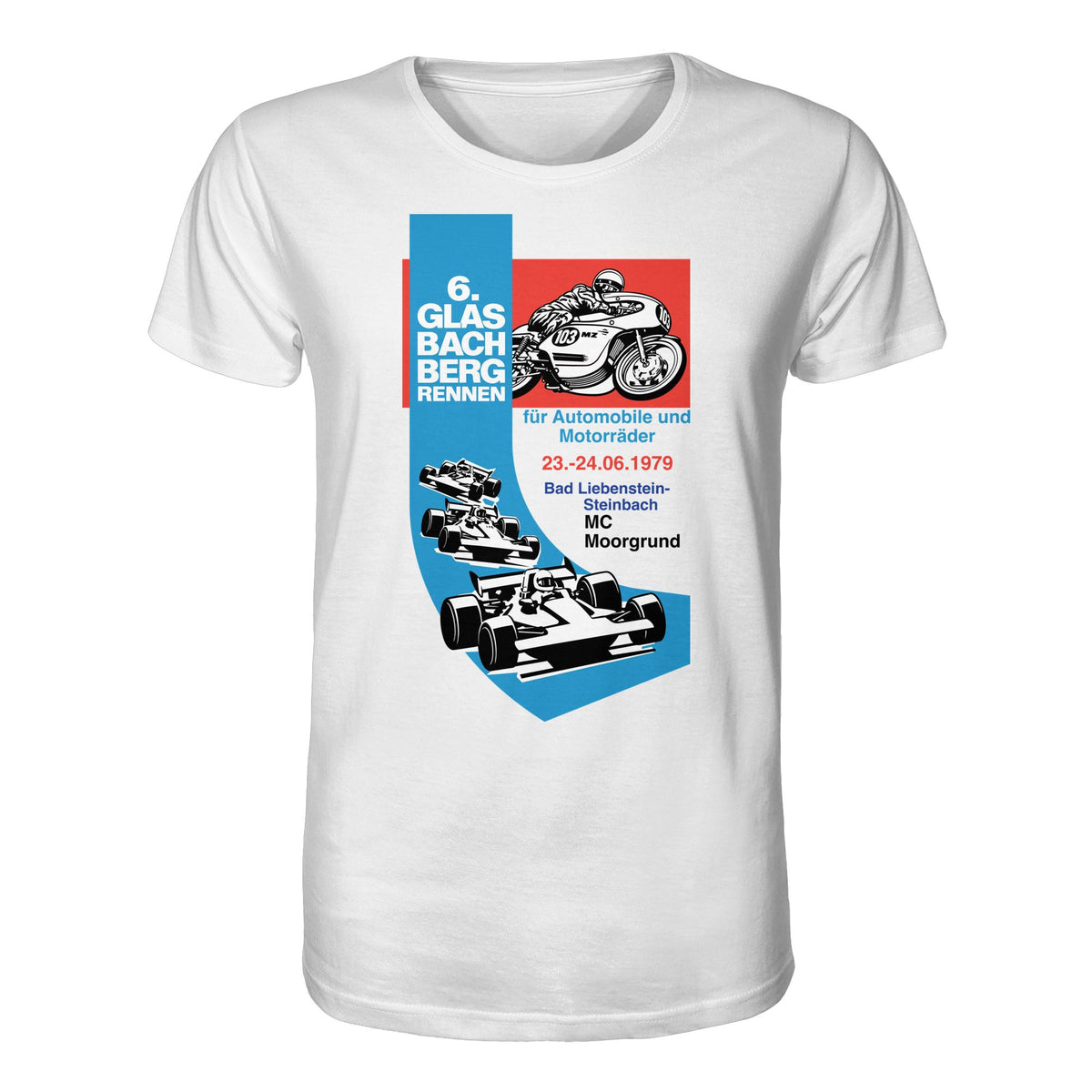 DDR Ostalgie Bio-Shirt Unisex • 6. GLASBACHBERGRENNEN 1979
