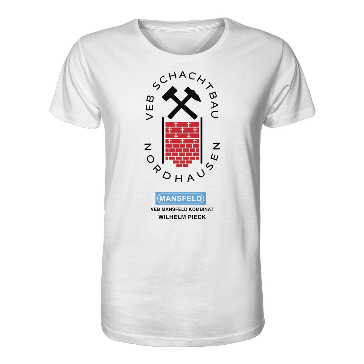 DDR Ostalgie Bio-Shirt Unisex • VEB SCHACHTBAU NORDHAUSEN - VEB MANSFELD KOMBINAT