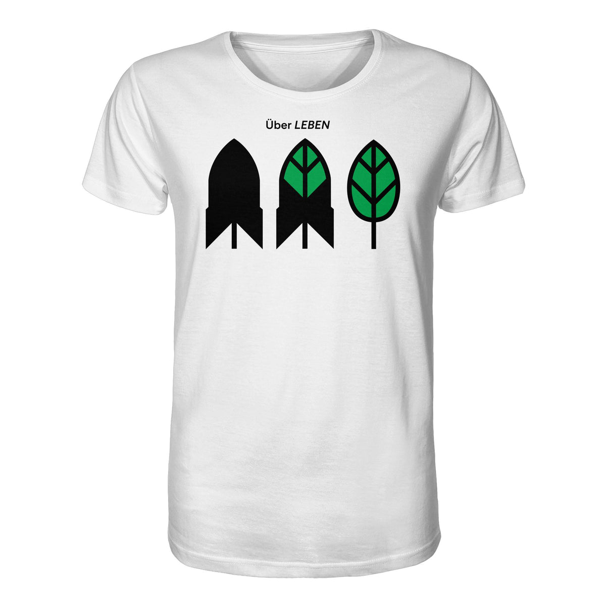 DDR Ostalgie Bio-Shirt Unisex • ÜBER LEBEN (ORIGINAL FRIEDENS-PLAKAT)